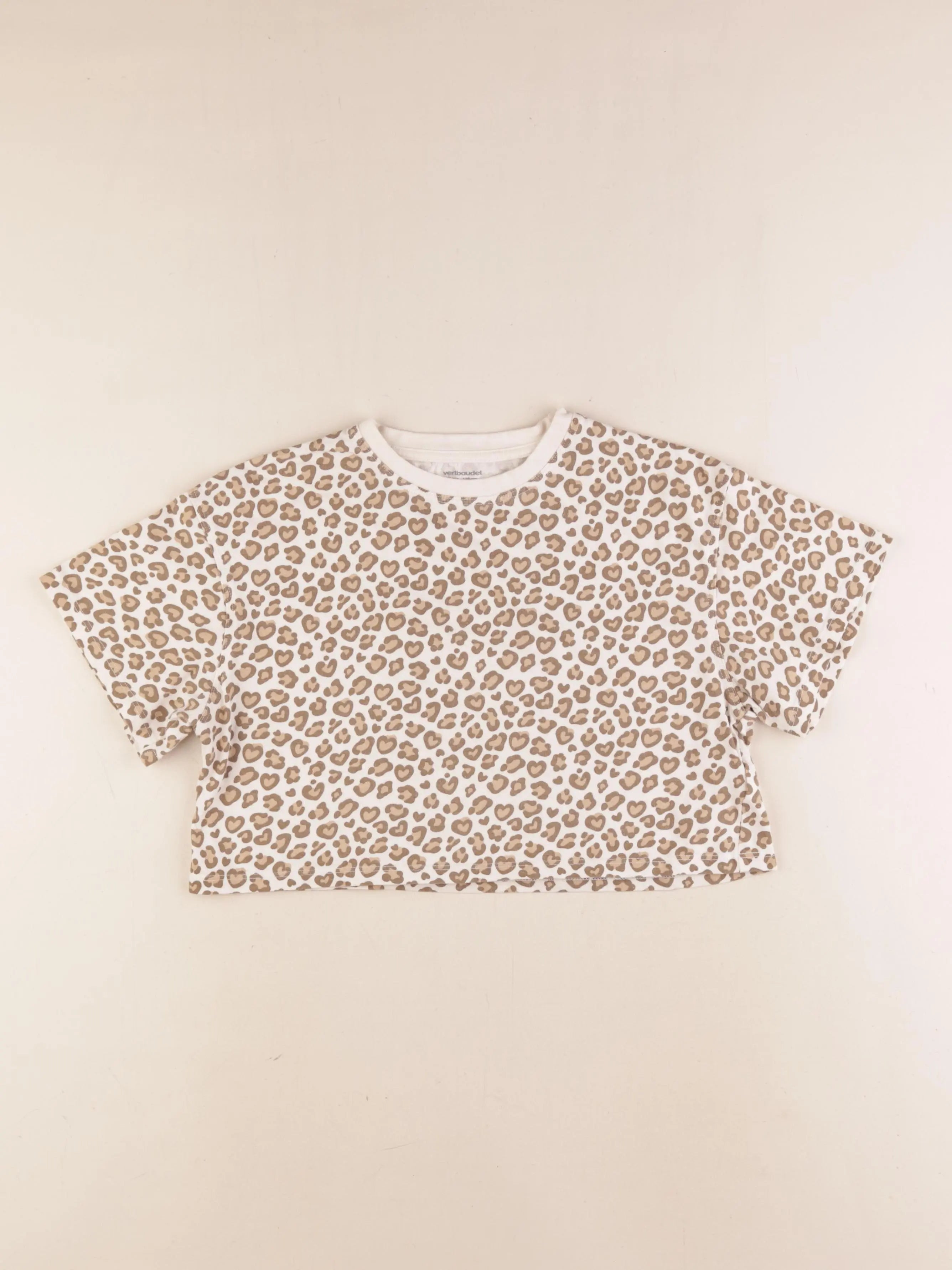 Vertbaudet - tee-shirt marron - 8 ans