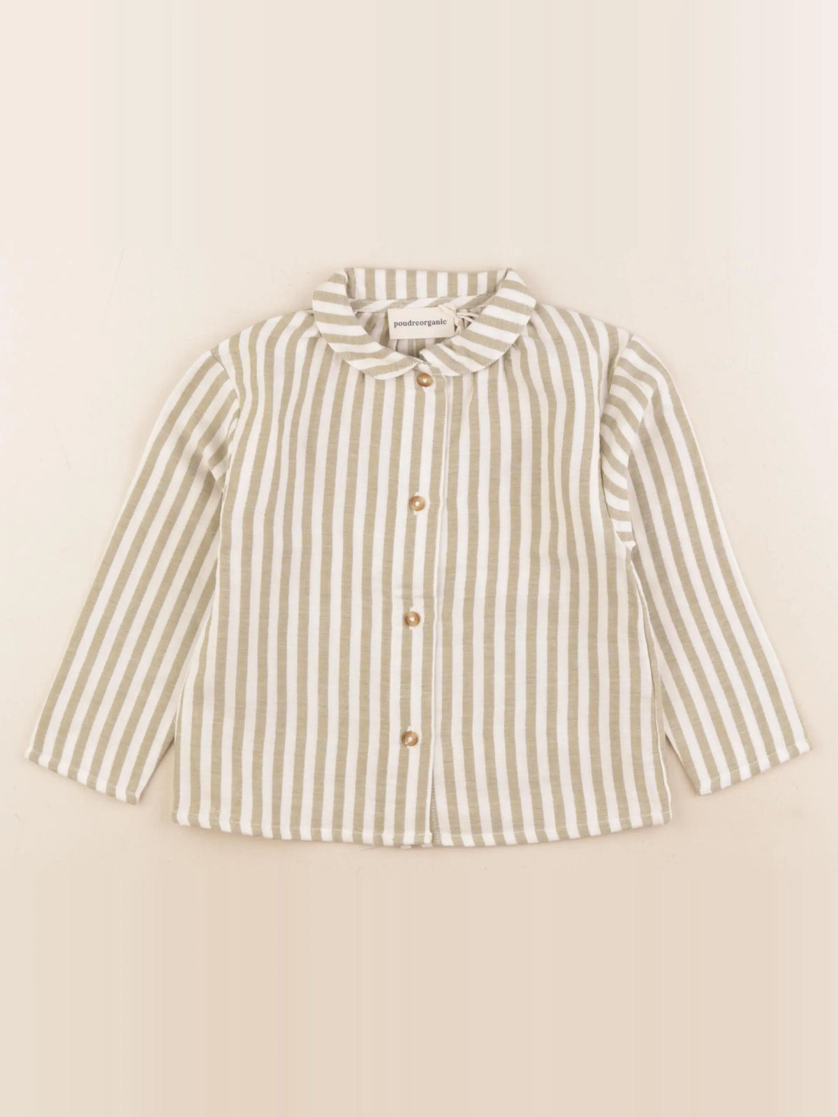 Poudre Organic - chemise blanc, vert - 18 mois