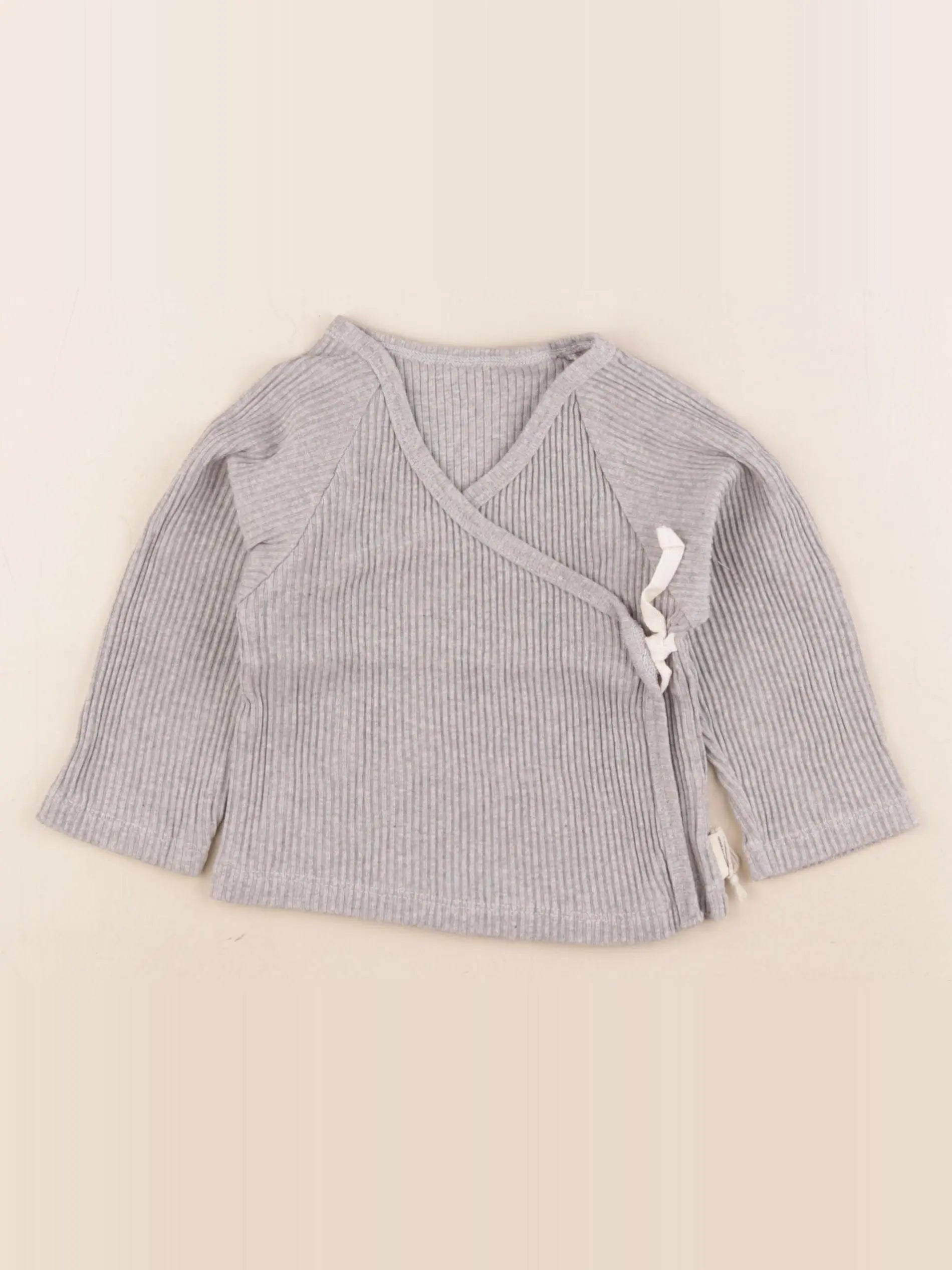 Poudre Organic - gilet gris - 6 mois