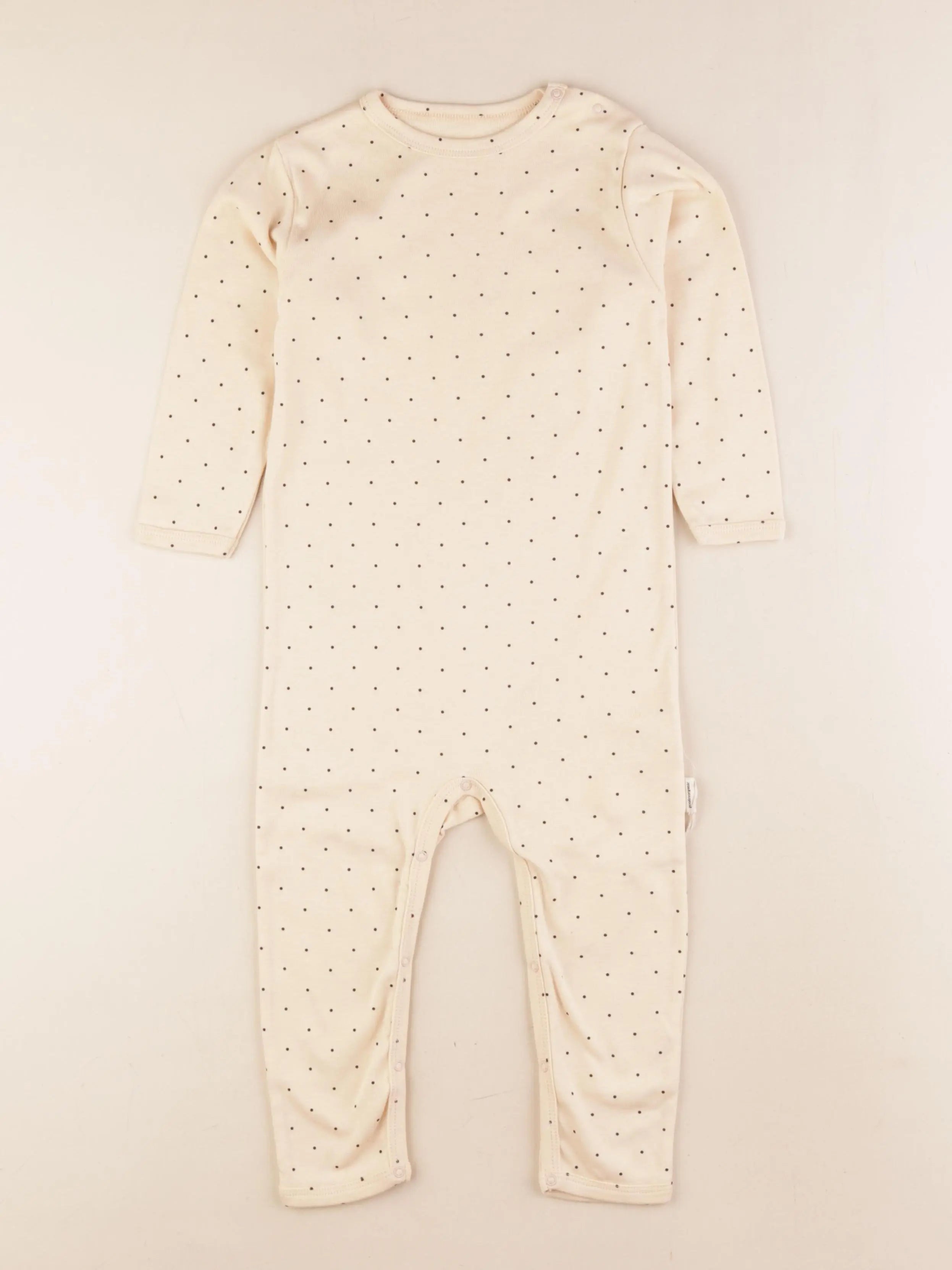 Poudre Organic - pyjama coton beige - 12 mois