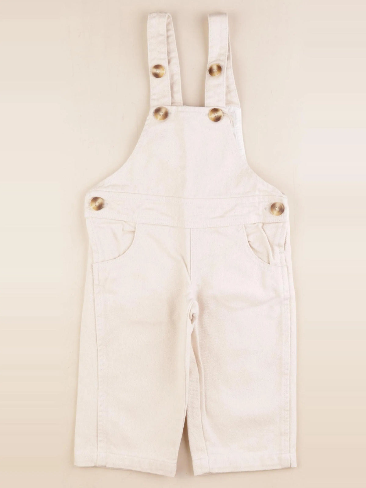 Poudre Organic - salopette blanc - 12 mois
