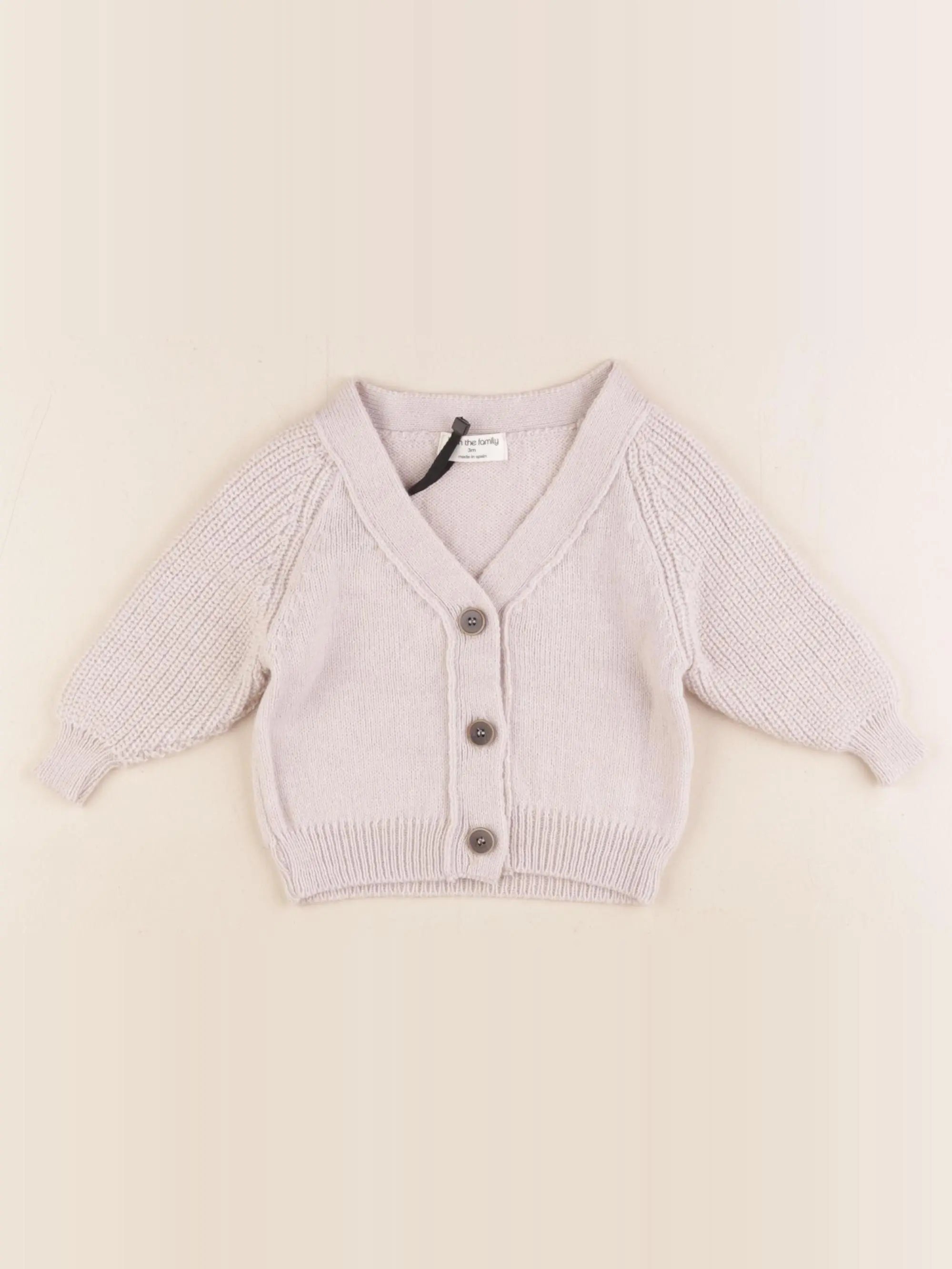 1+ In the family - gilet beige - 3 mois