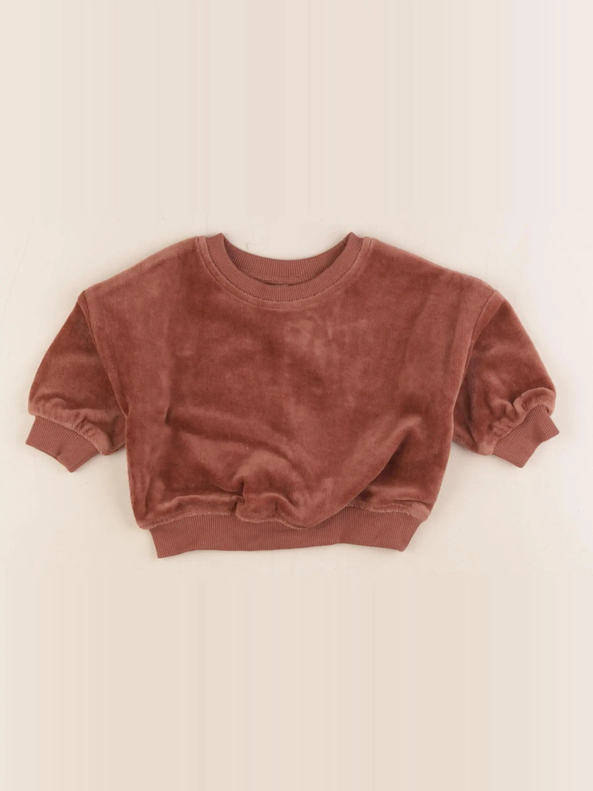 Quincy Mae - sweat marron - 3/6 mois
