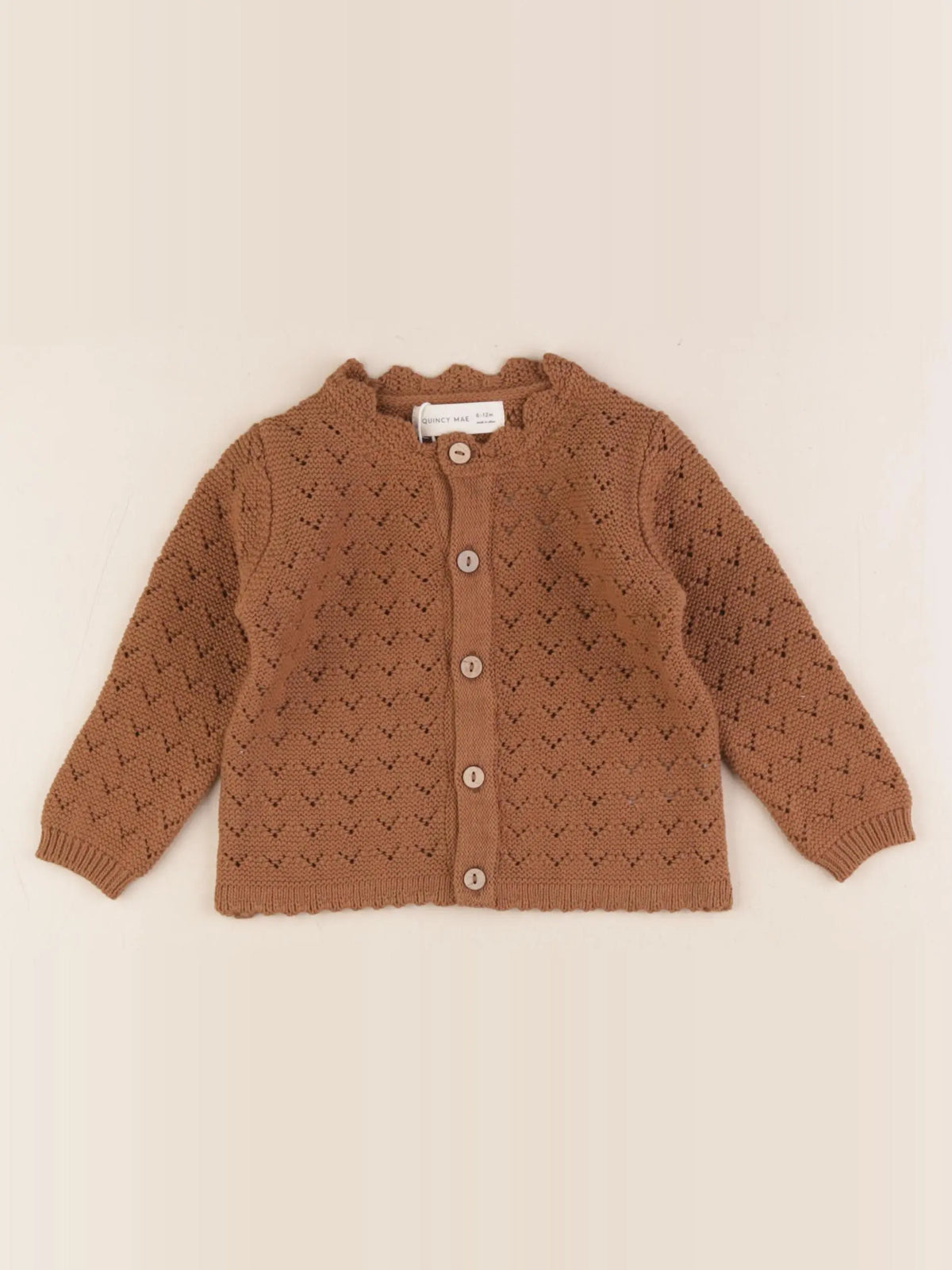 Quincy Mae - gilet marron - 6/12 mois