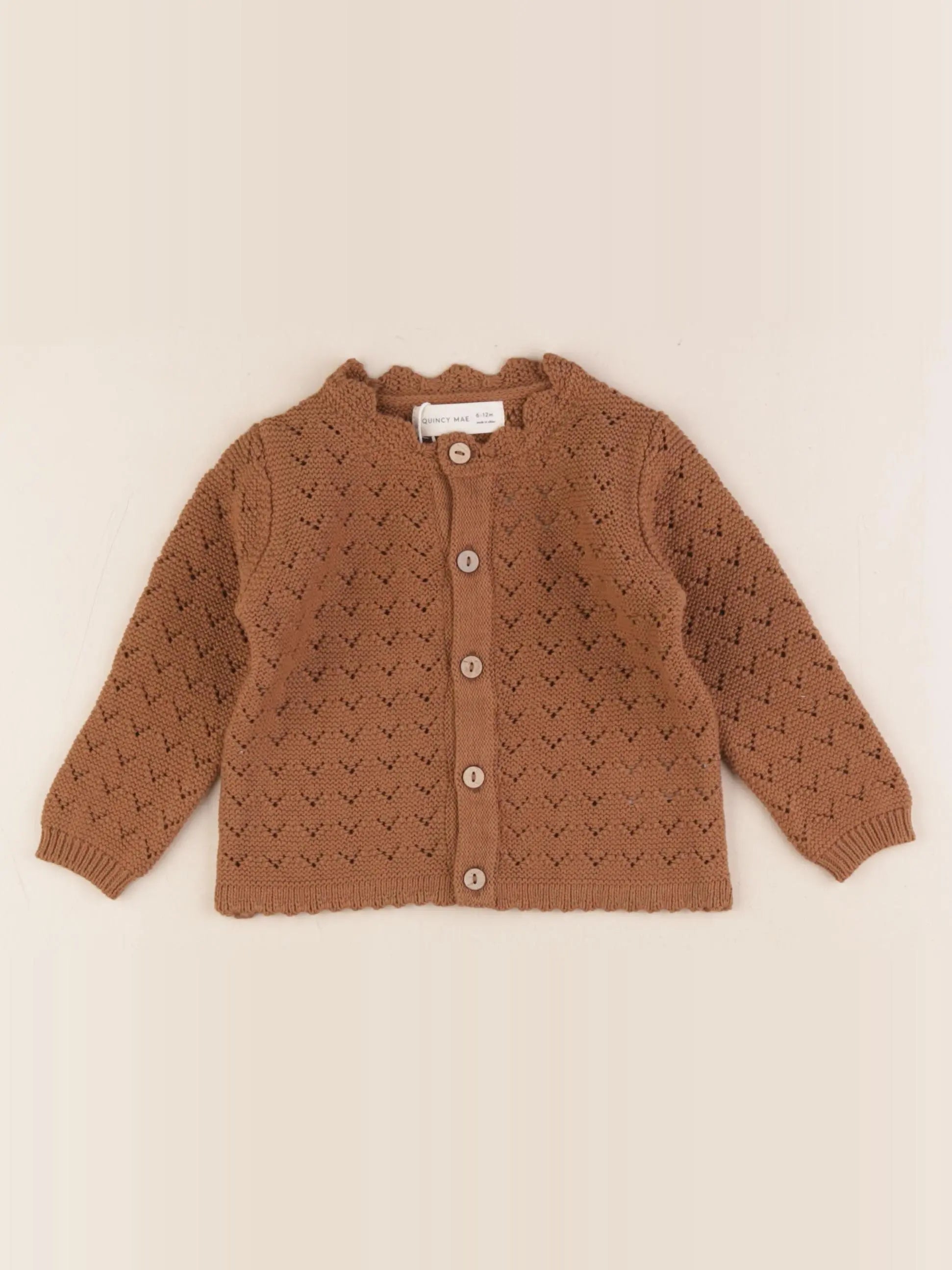 Quincy Mae - gilet marron - 3/6 mois