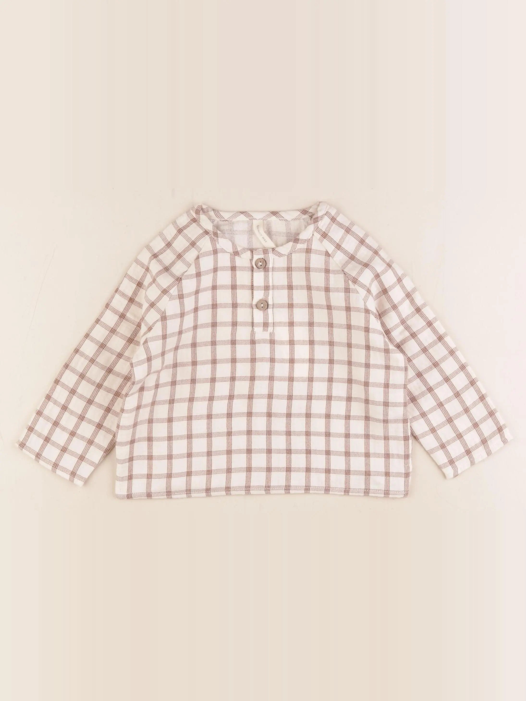 Quincy Mae - chemise marron - 6/12 mois
