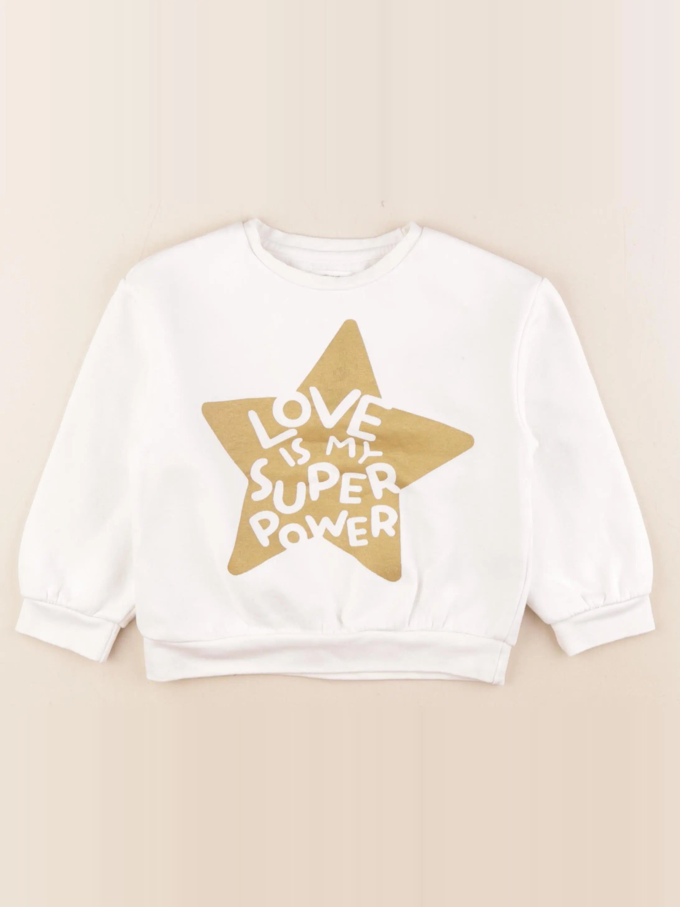 Vertbaudet - sweat blanc - 5 ans