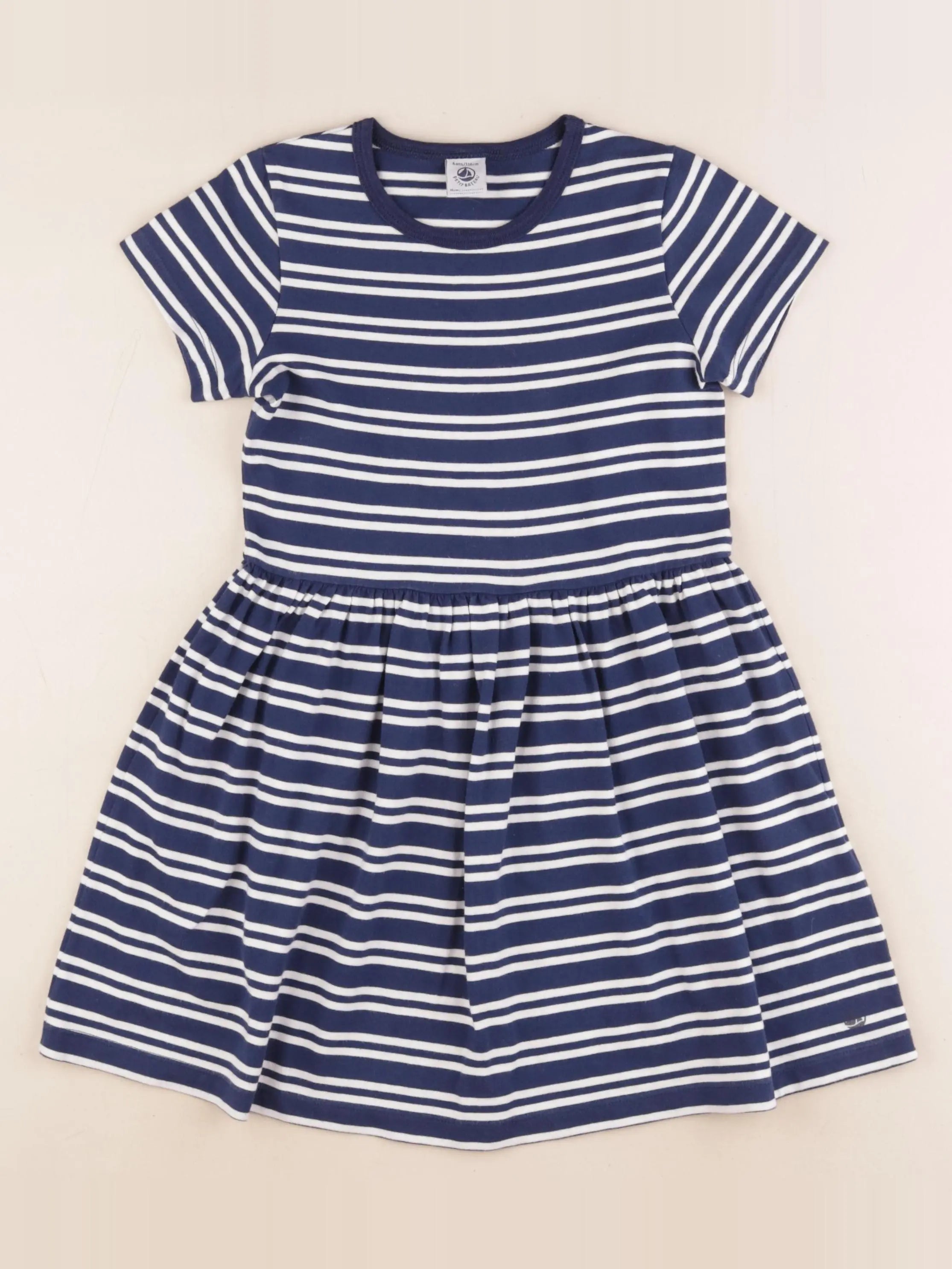 Petit Bateau - robe bleu - 6 ans