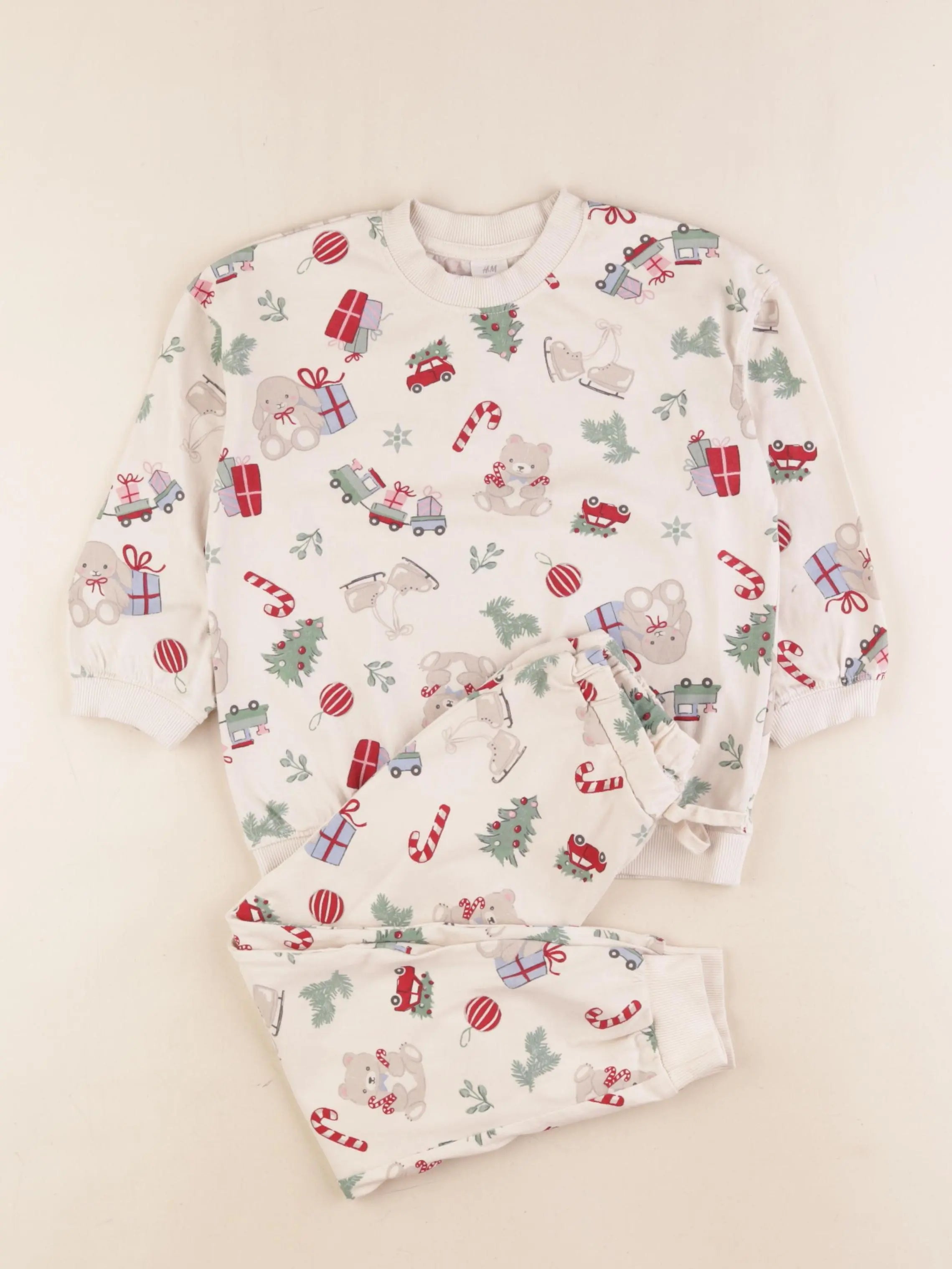 H&M - pyjama coton marron - 3/4 ans