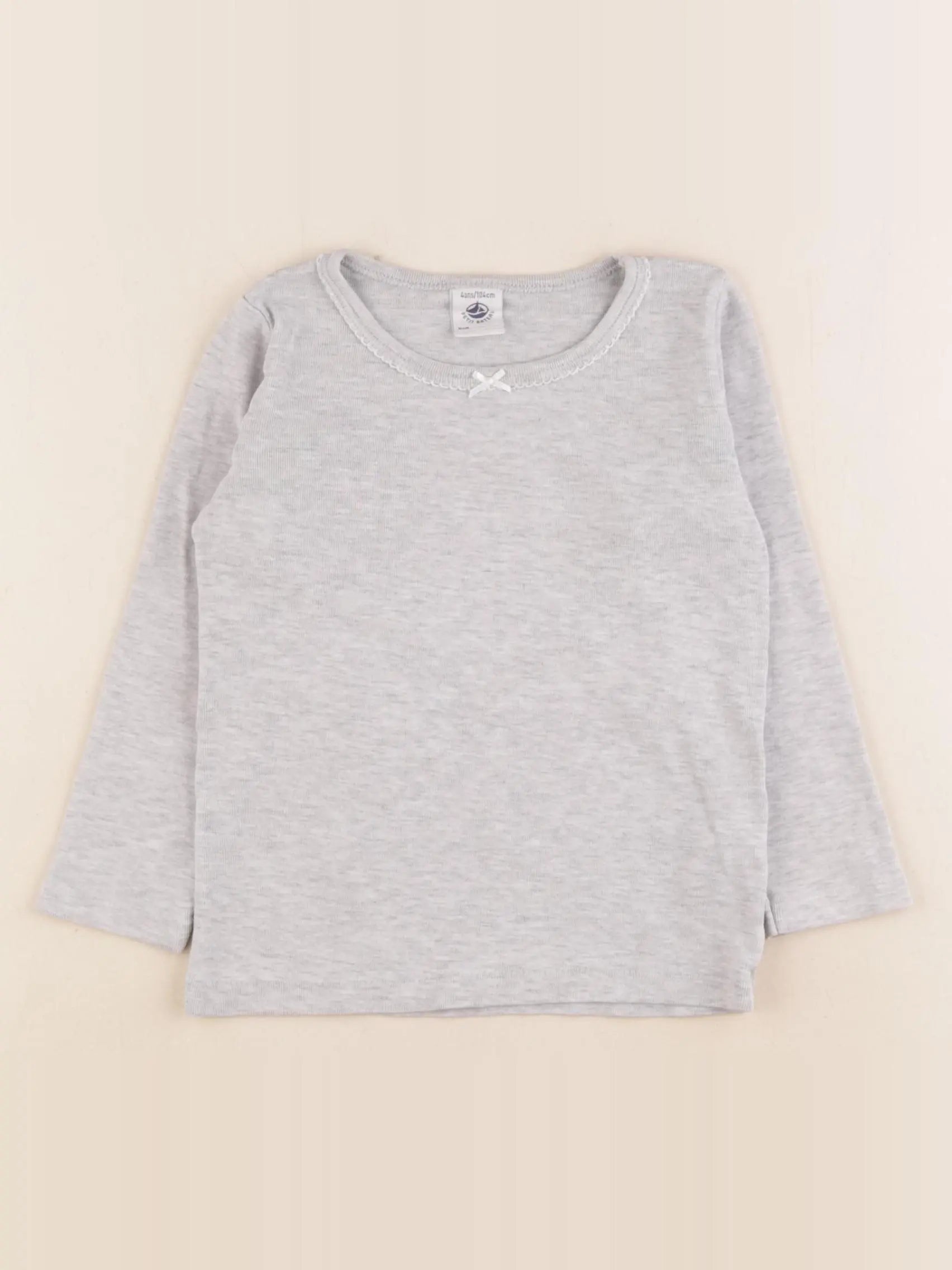 Petit Bateau - maillot de corps gris - 4 ans