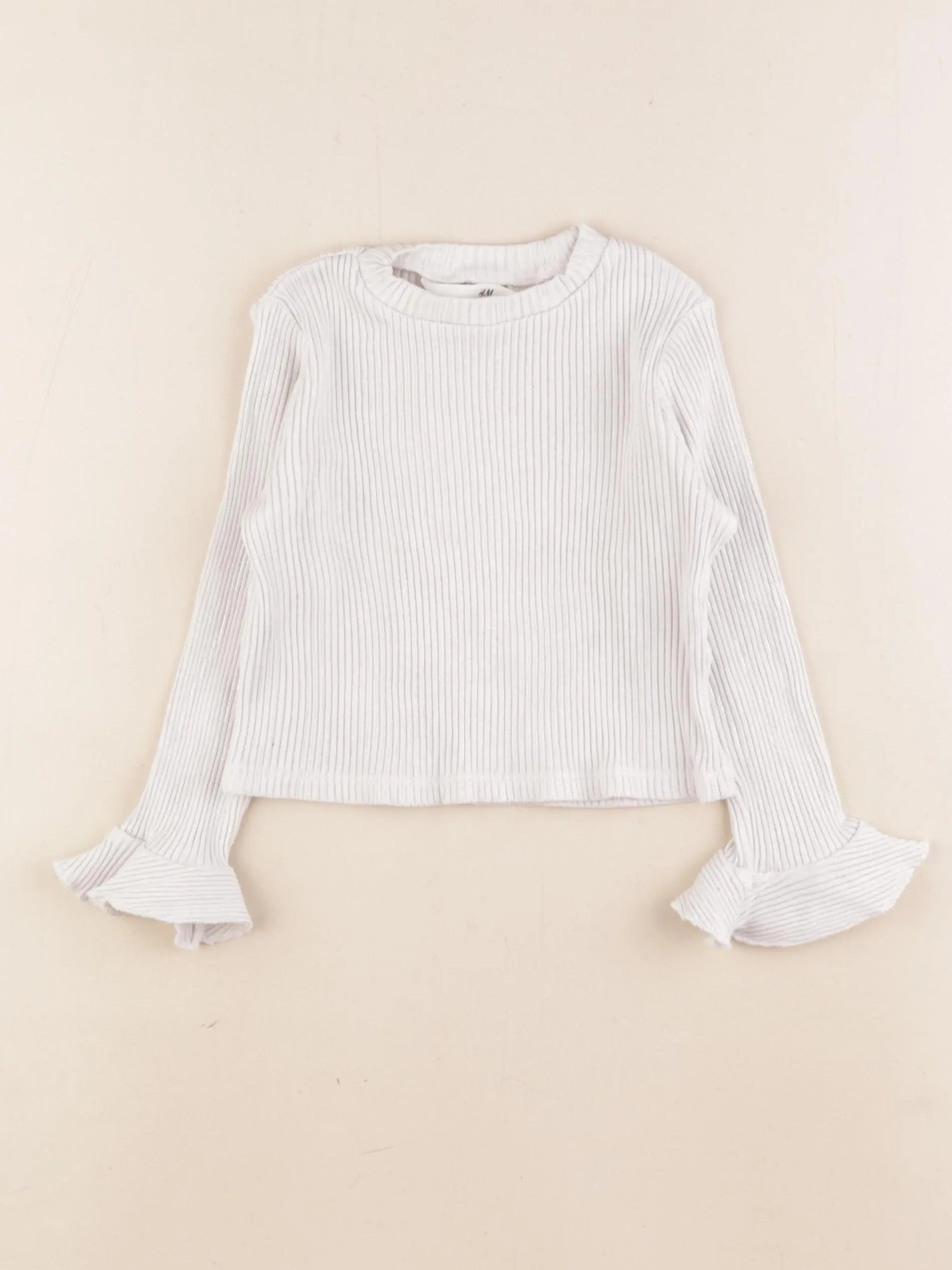 H&M - tee-shirt argent, blanc - 2/4 ans
