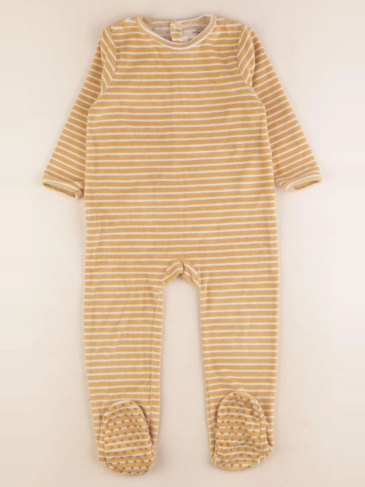 Vertbaudet - pyjama velours jaune - 3 ans