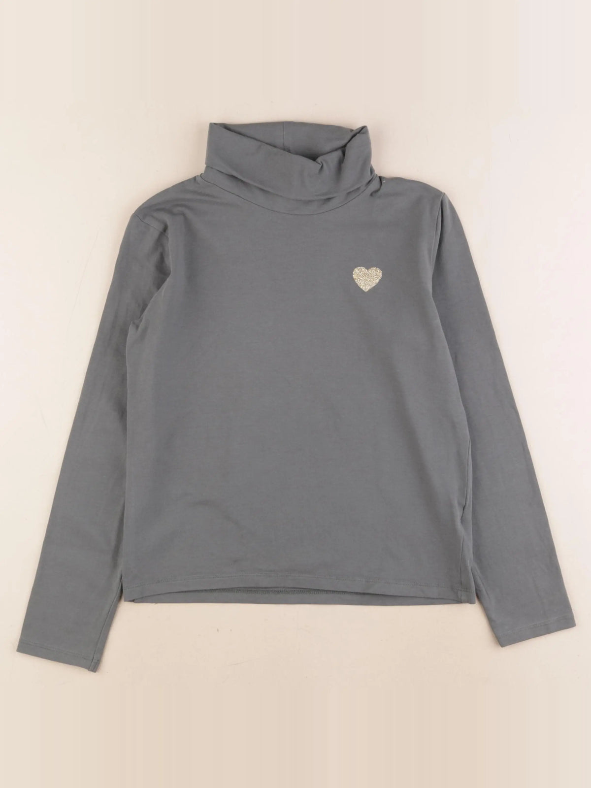 Vertbaudet - sous-pull or, gris - 10 ans
