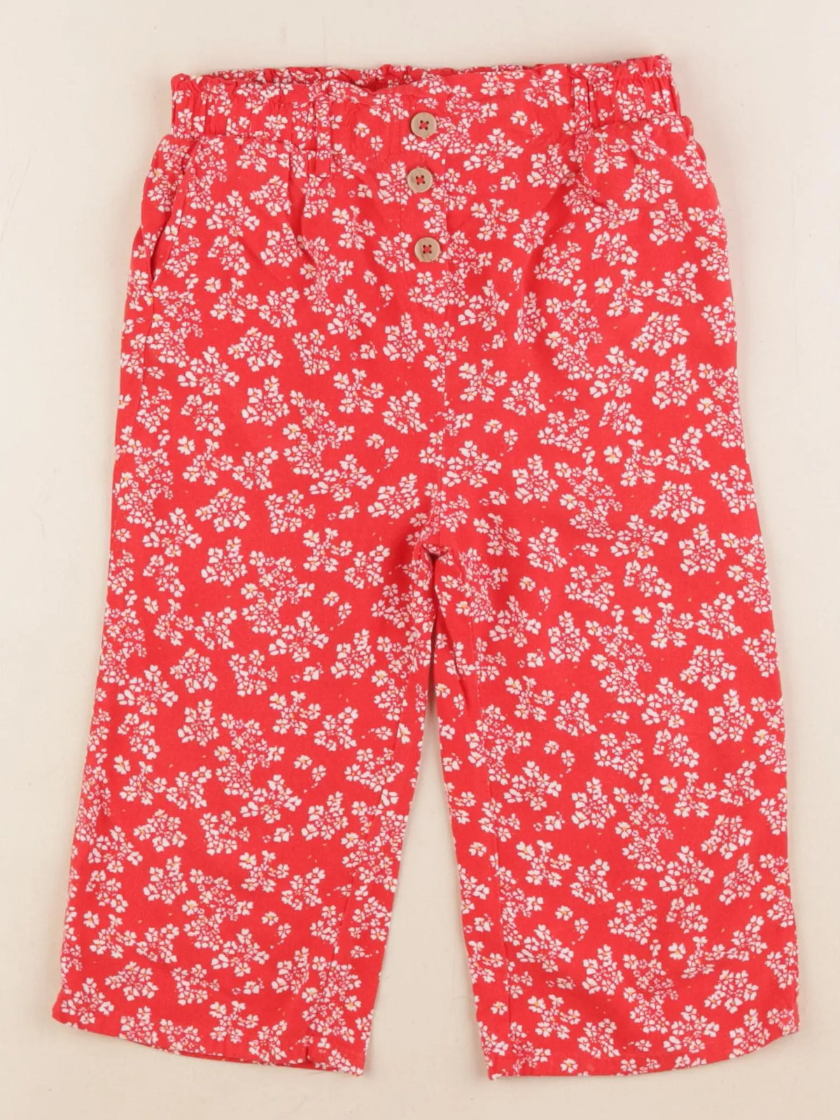 Vertbaudet - pantalon rouge - 7 ans