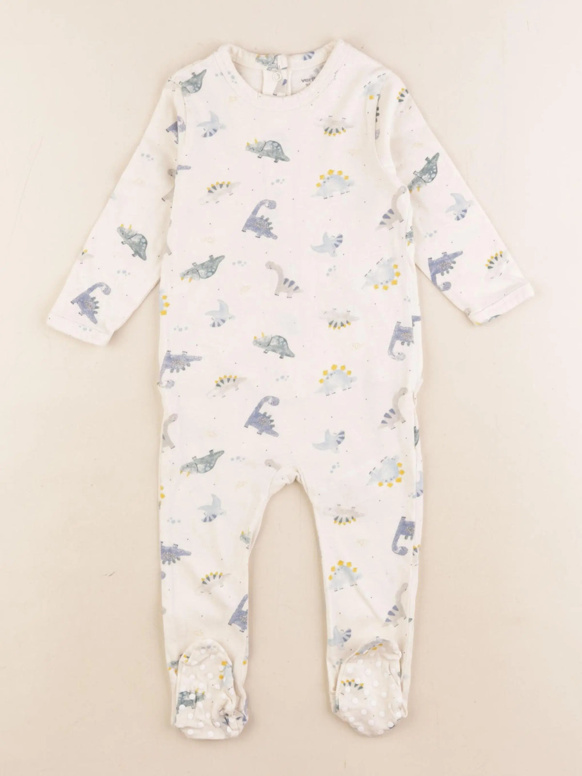 Vertbaudet - pyjama coton beige - 9 mois