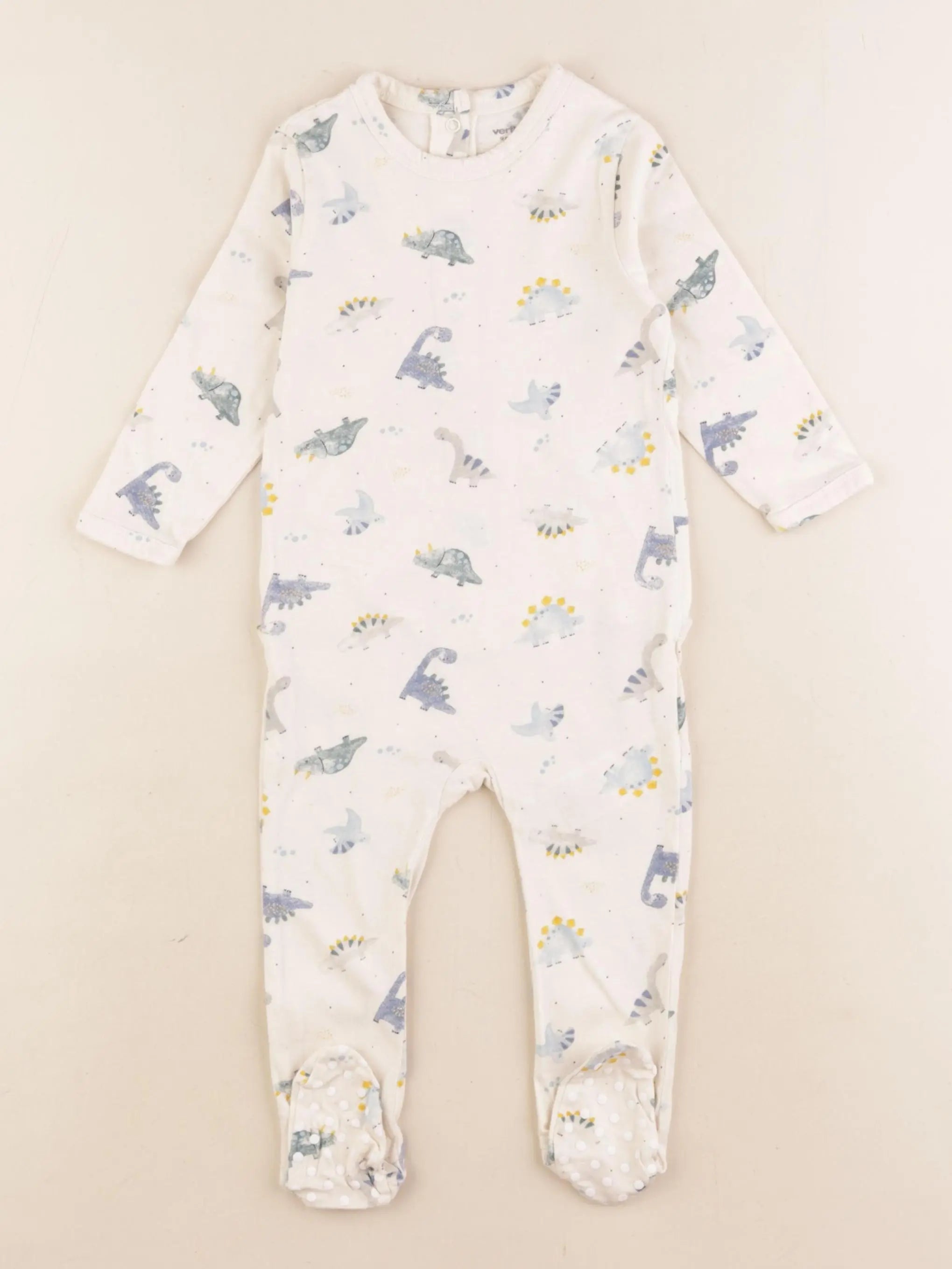 Vertbaudet - pyjama coton beige - 9 mois