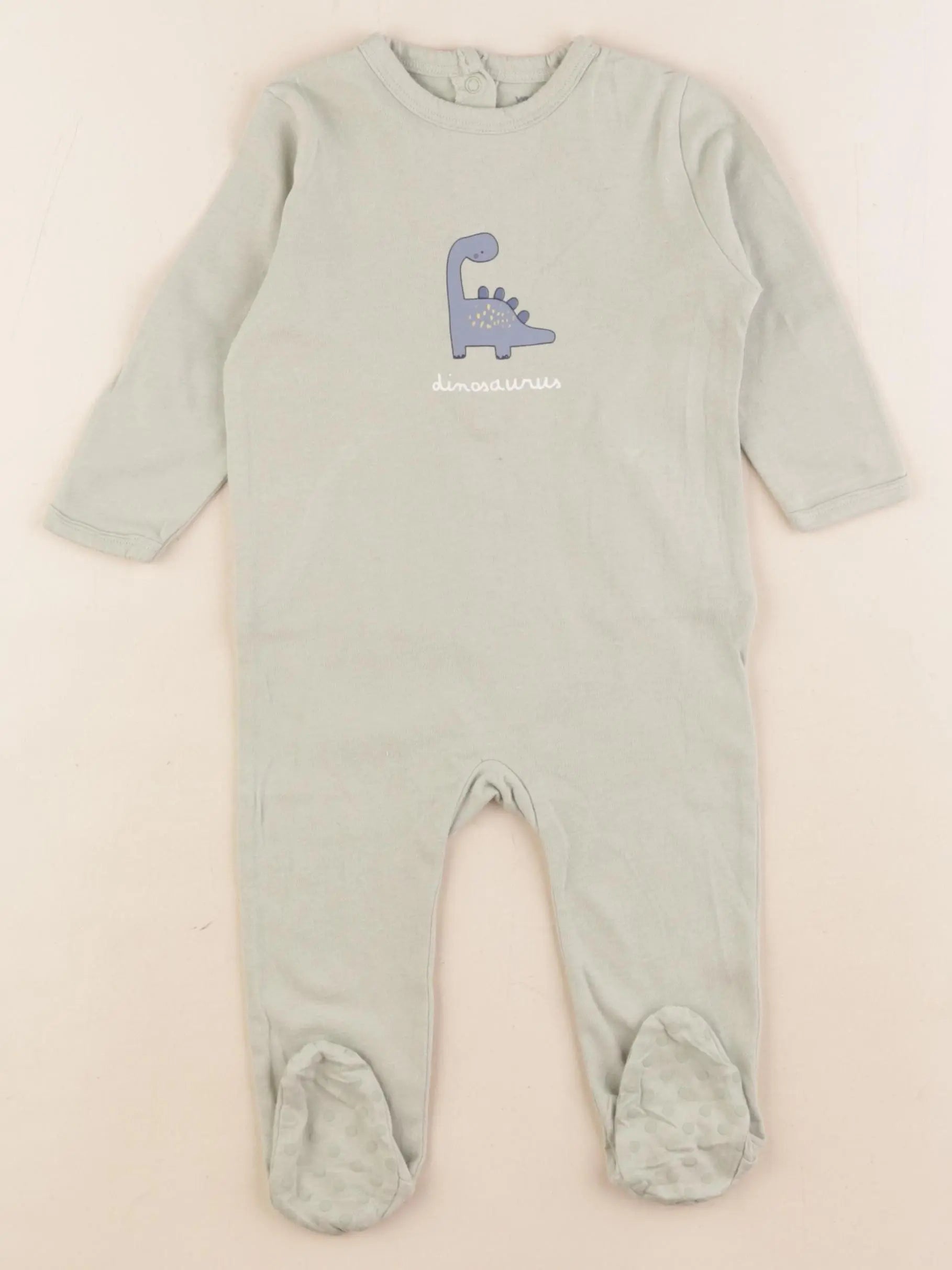 Vertbaudet - pyjama coton vert - 9 mois