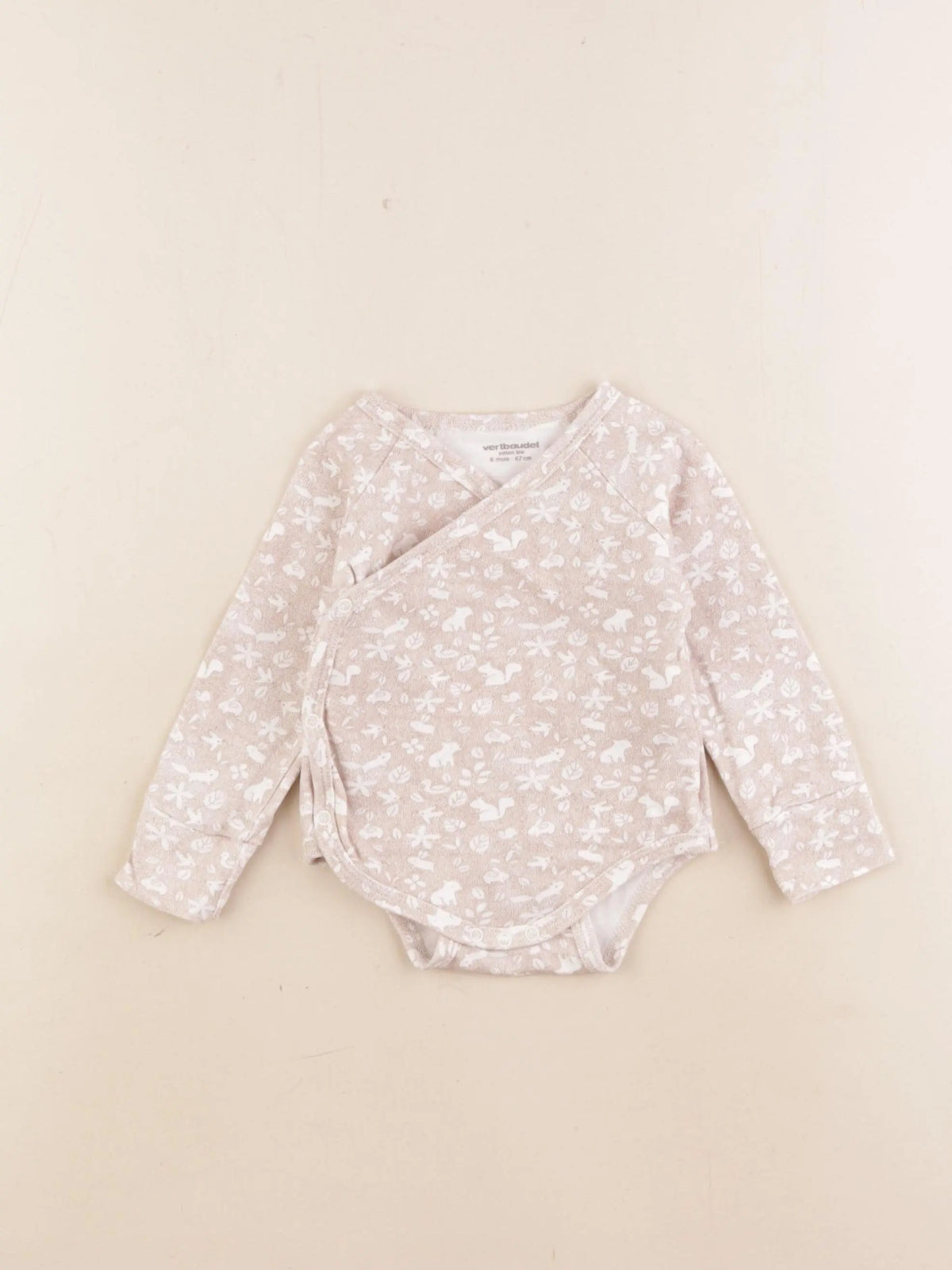 Vertbaudet - body marron - 6 mois