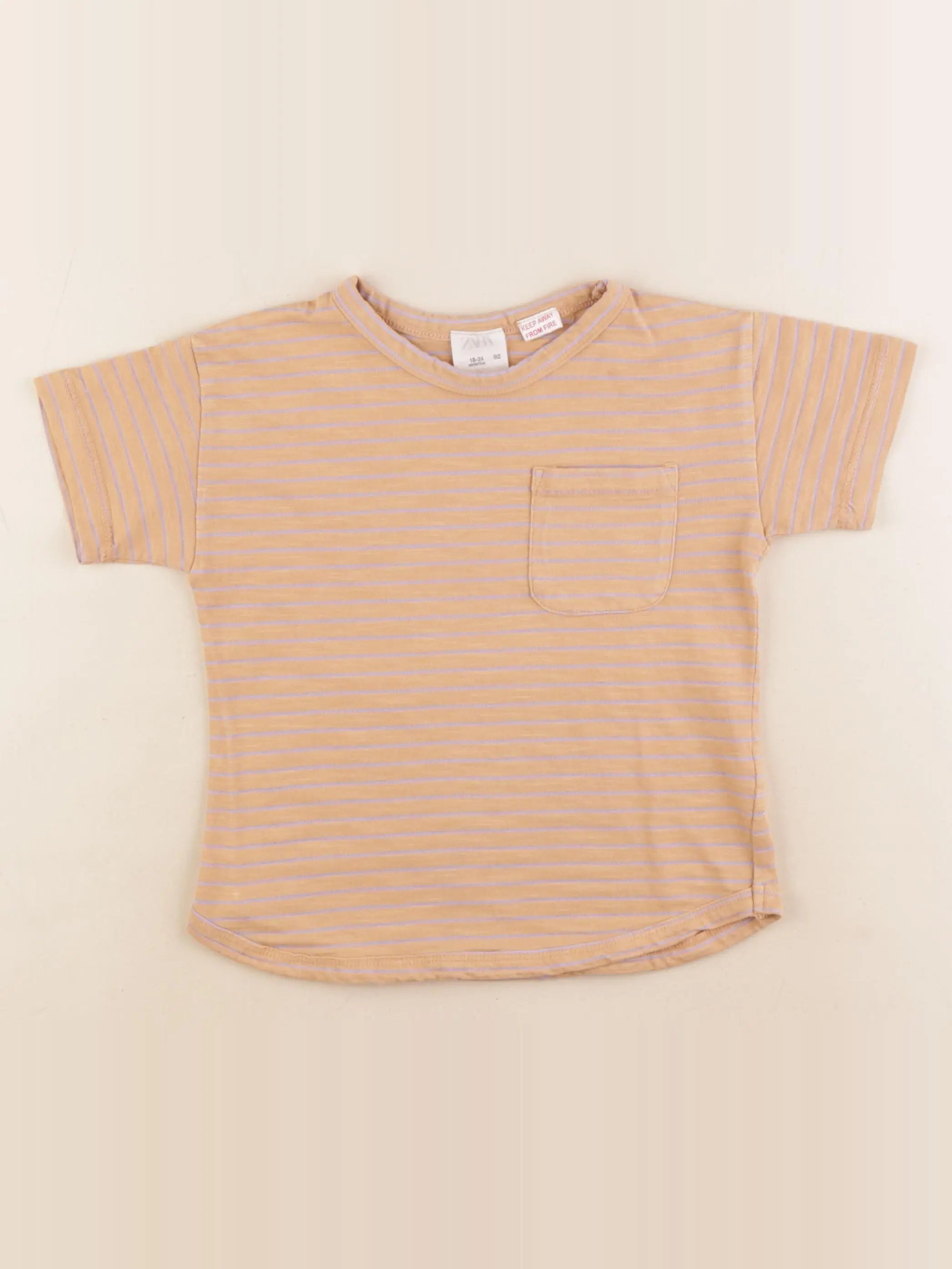 Zara - tee-shirt marron - 18/24 mois