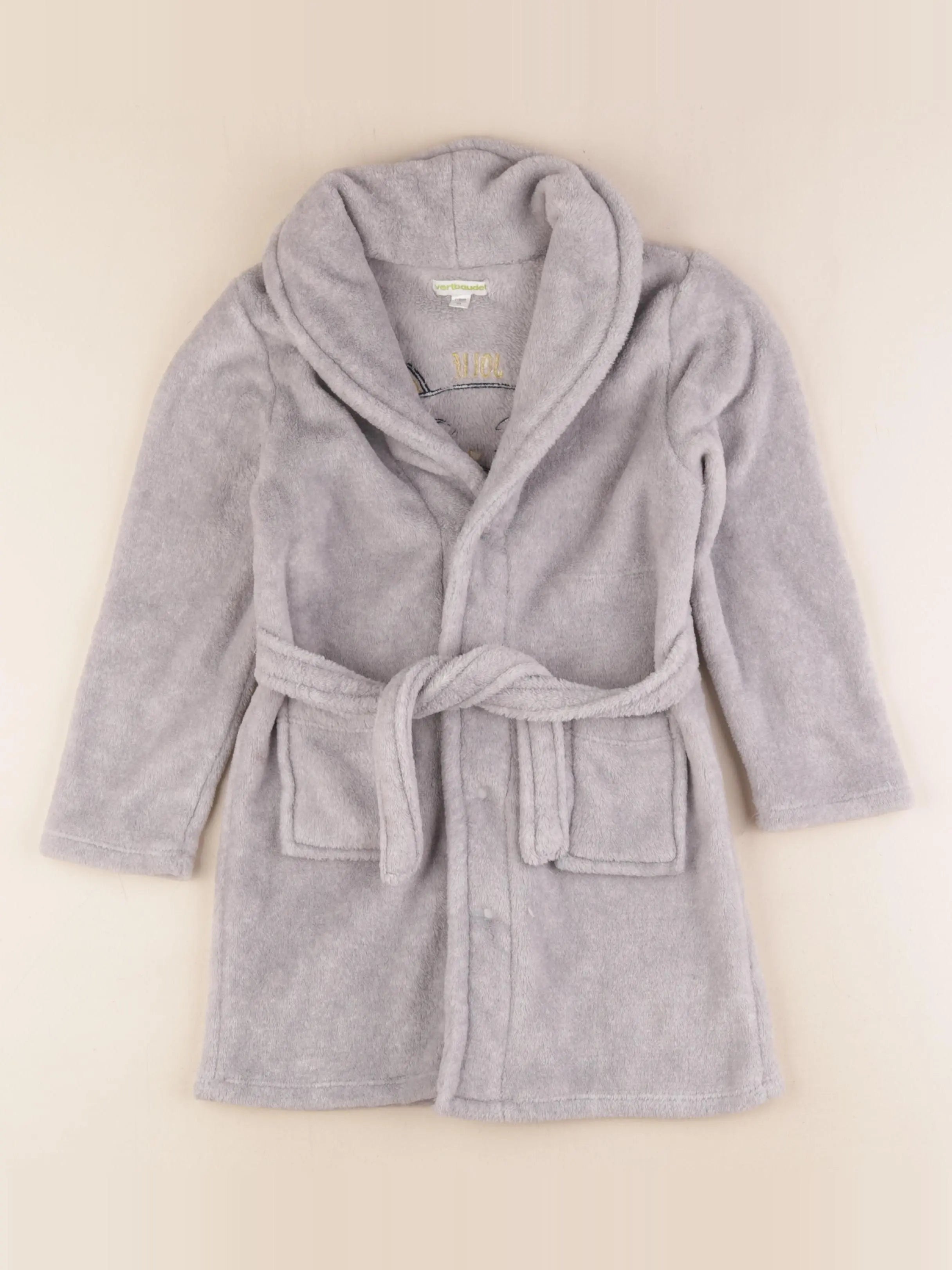 Vertbaudet - robe de chambre or, gris - 6 ans
