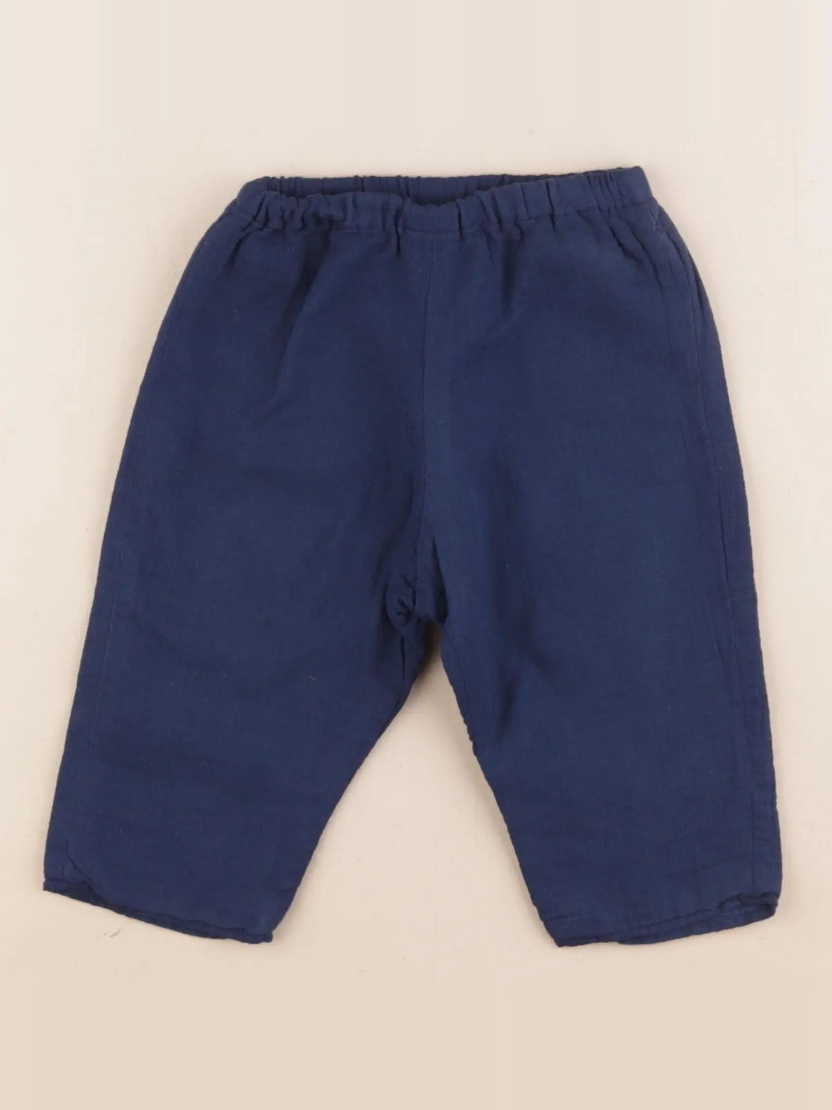 Bonton - pantalon bleu - 12 mois