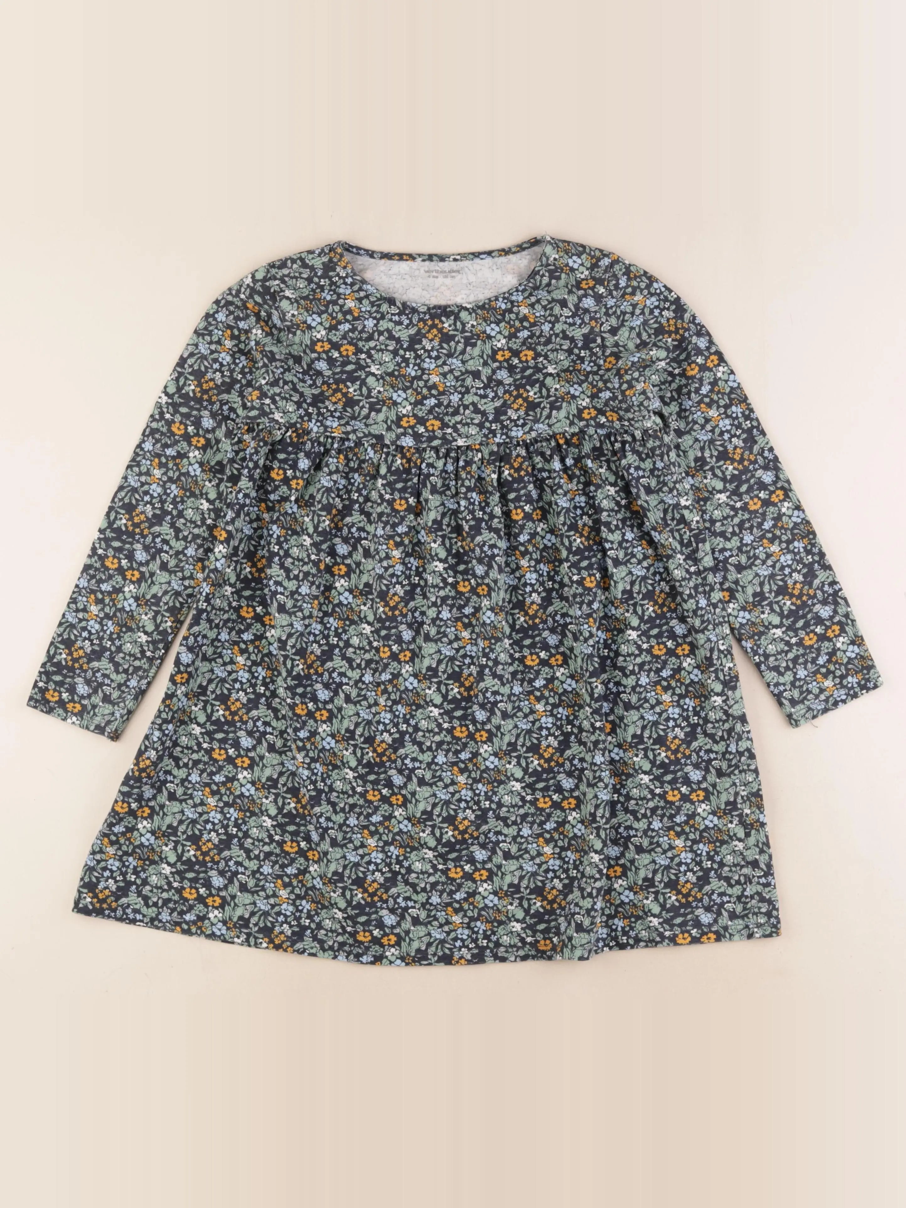 Vertbaudet - robe bleu, vert - 8 ans