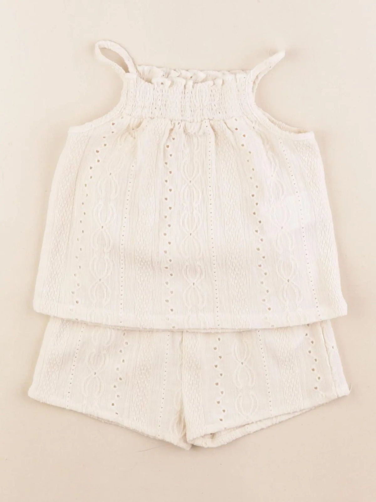 Vertbaudet - ensemble beige - 9 mois