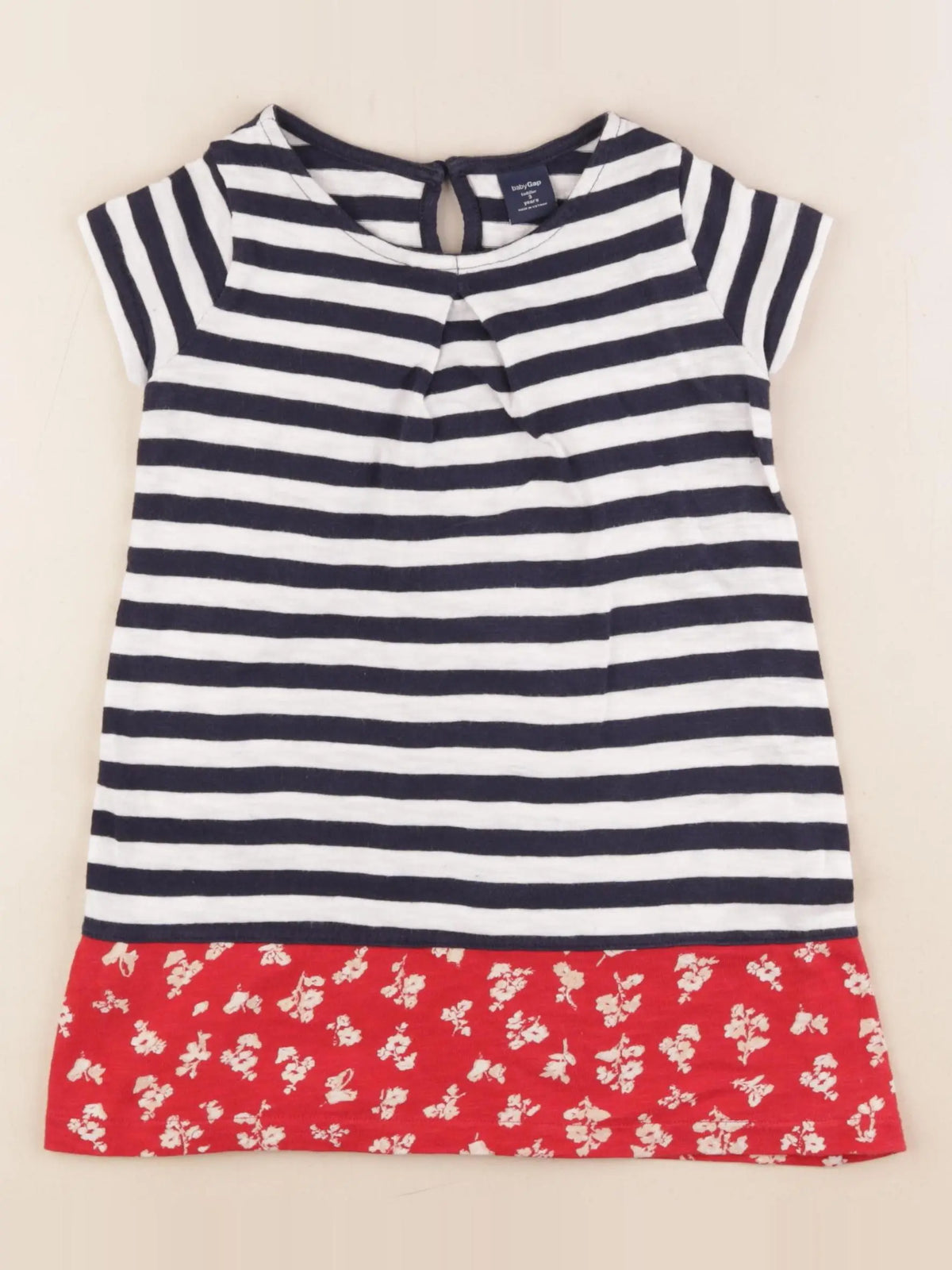 GAP - robe bleu, blanc - 3 ans