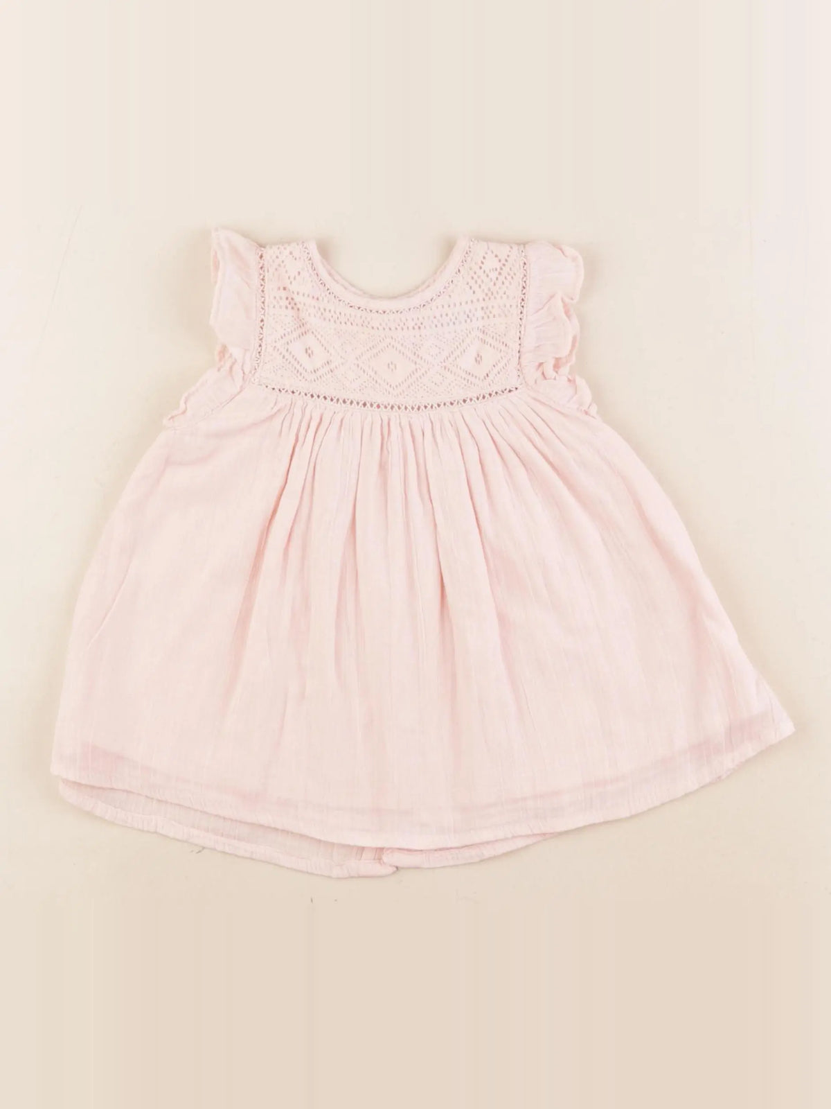 Vertbaudet - robe rose - 3 mois