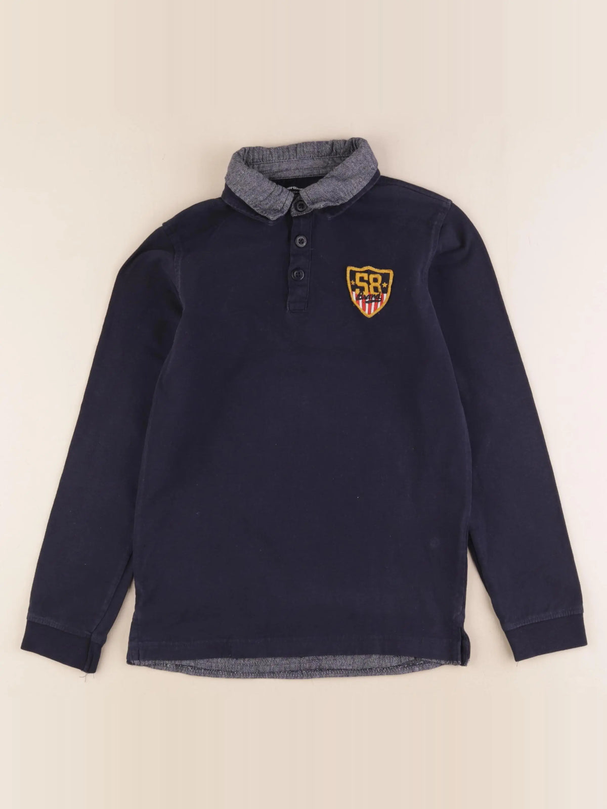 Vertbaudet - polo bleu - 10 ans