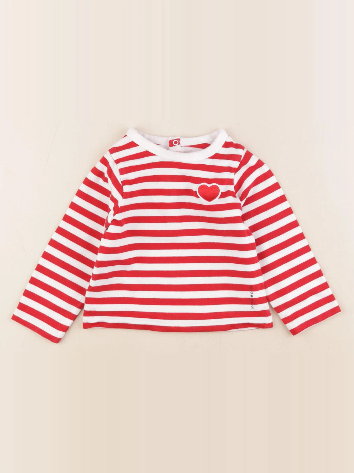 Jacadi - tee-shirt blanc, rouge - 2 ans