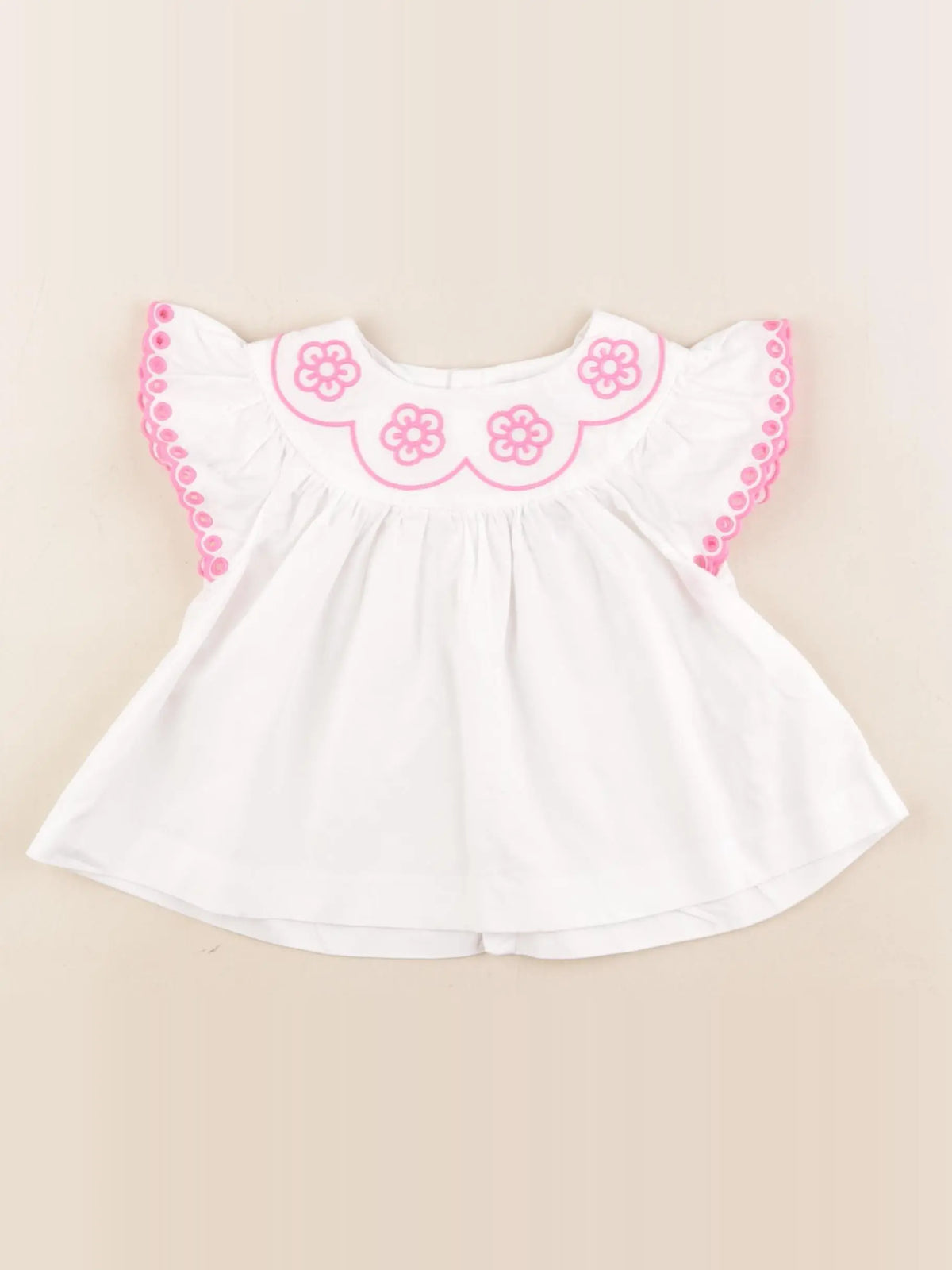 Jacadi - blouse rose, blanc - 18 mois