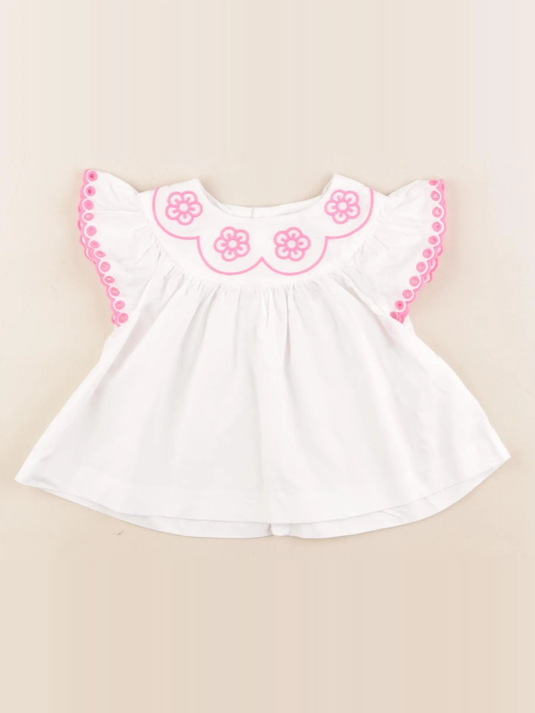 Jacadi - blouse rose, blanc - 18 mois