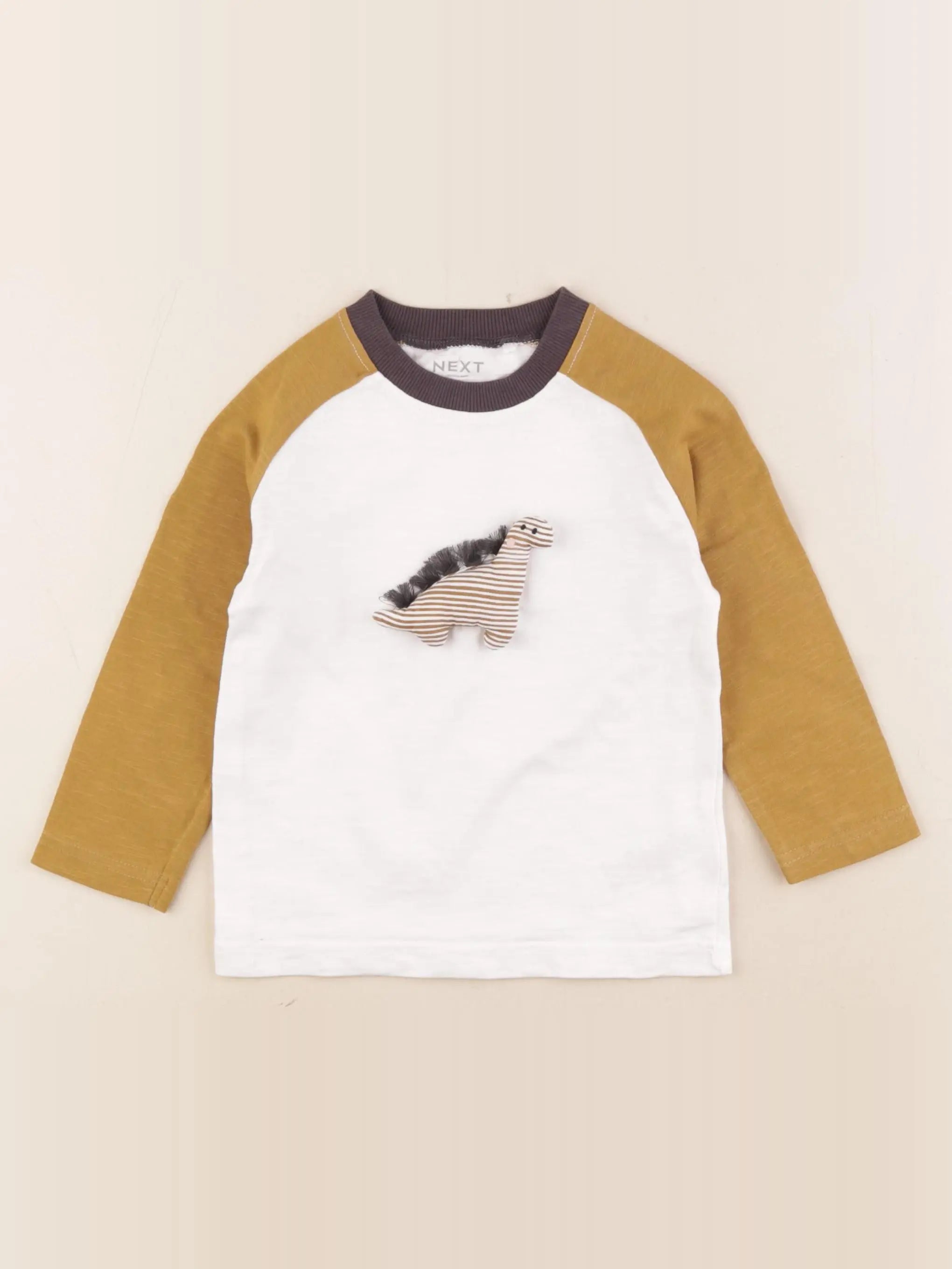 Next - tee-shirt blanc, vert - 12/18 mois