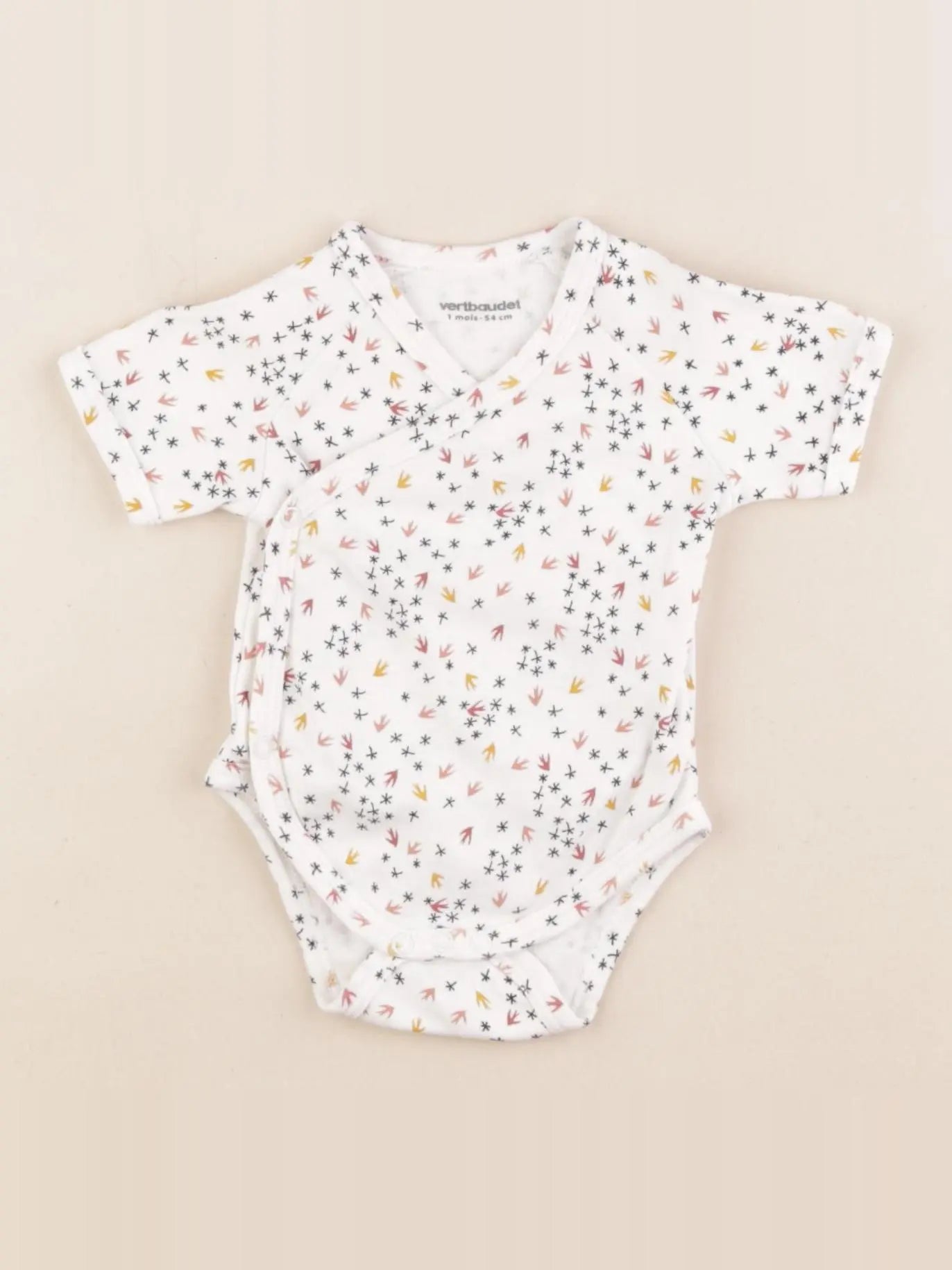 Vertbaudet - body beige - 1 mois