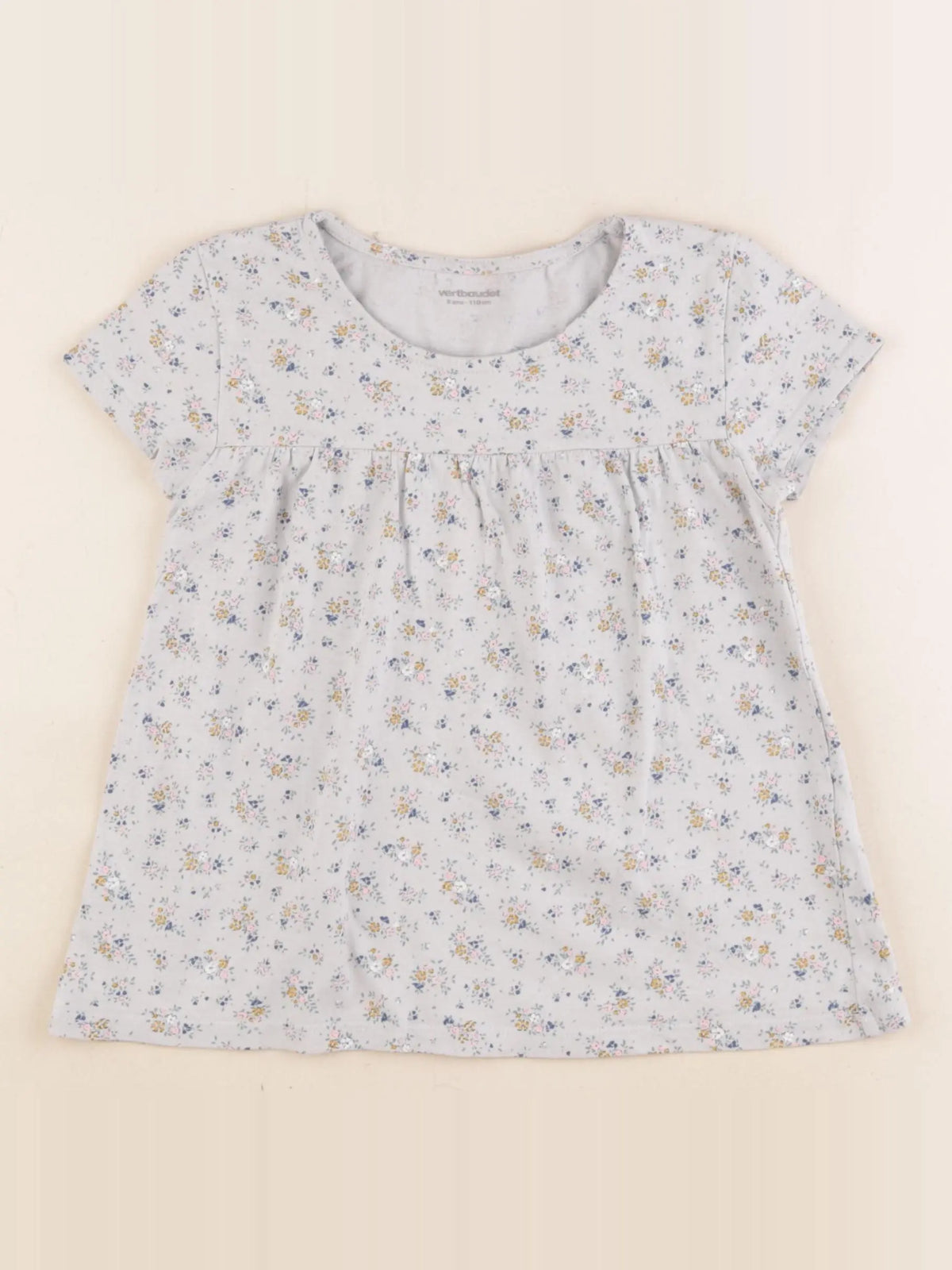 Vertbaudet - tee-shirt bleu - 5 ans