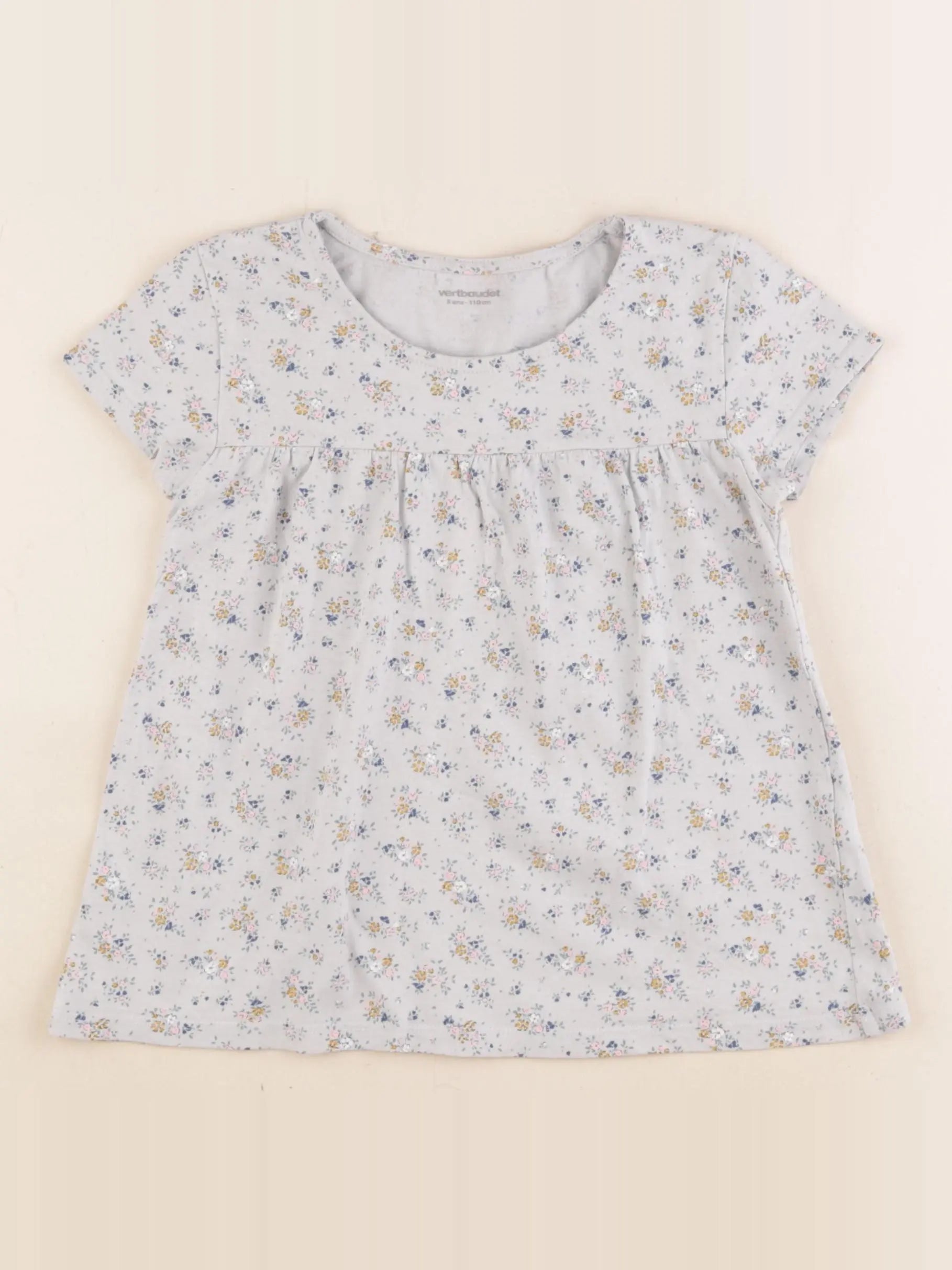 Vertbaudet - tee-shirt bleu - 5 ans