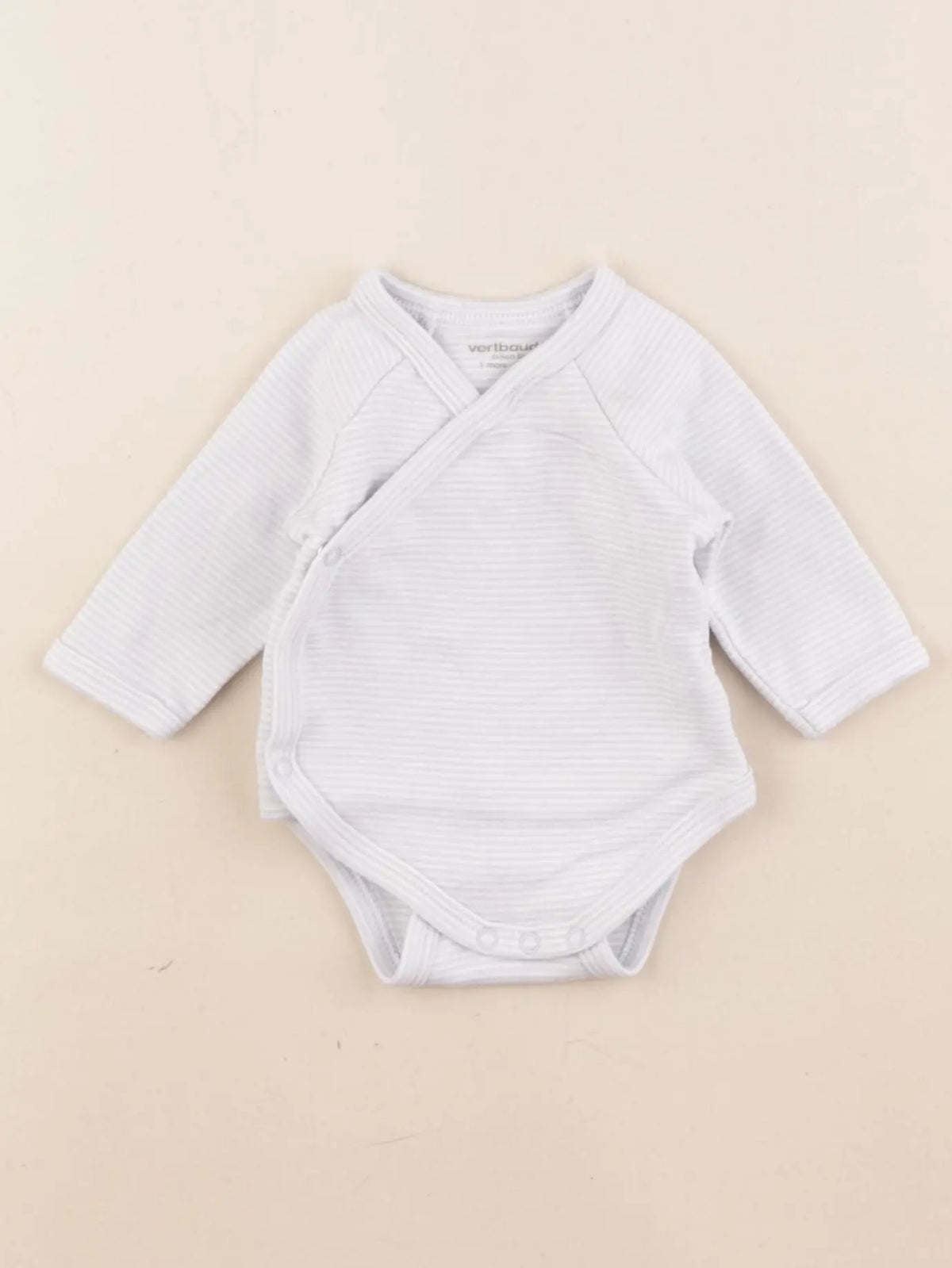 Vertbaudet - body bleu, blanc - 1 mois