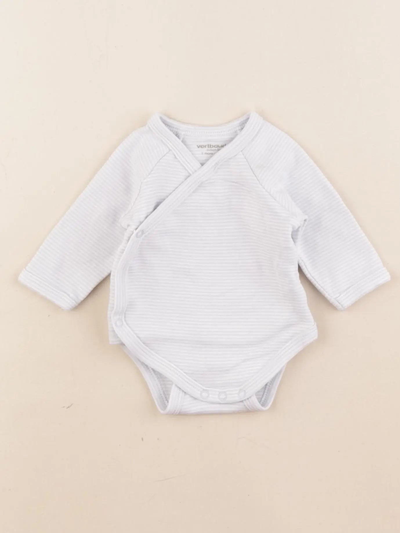 Vertbaudet - body bleu, blanc - 1 mois