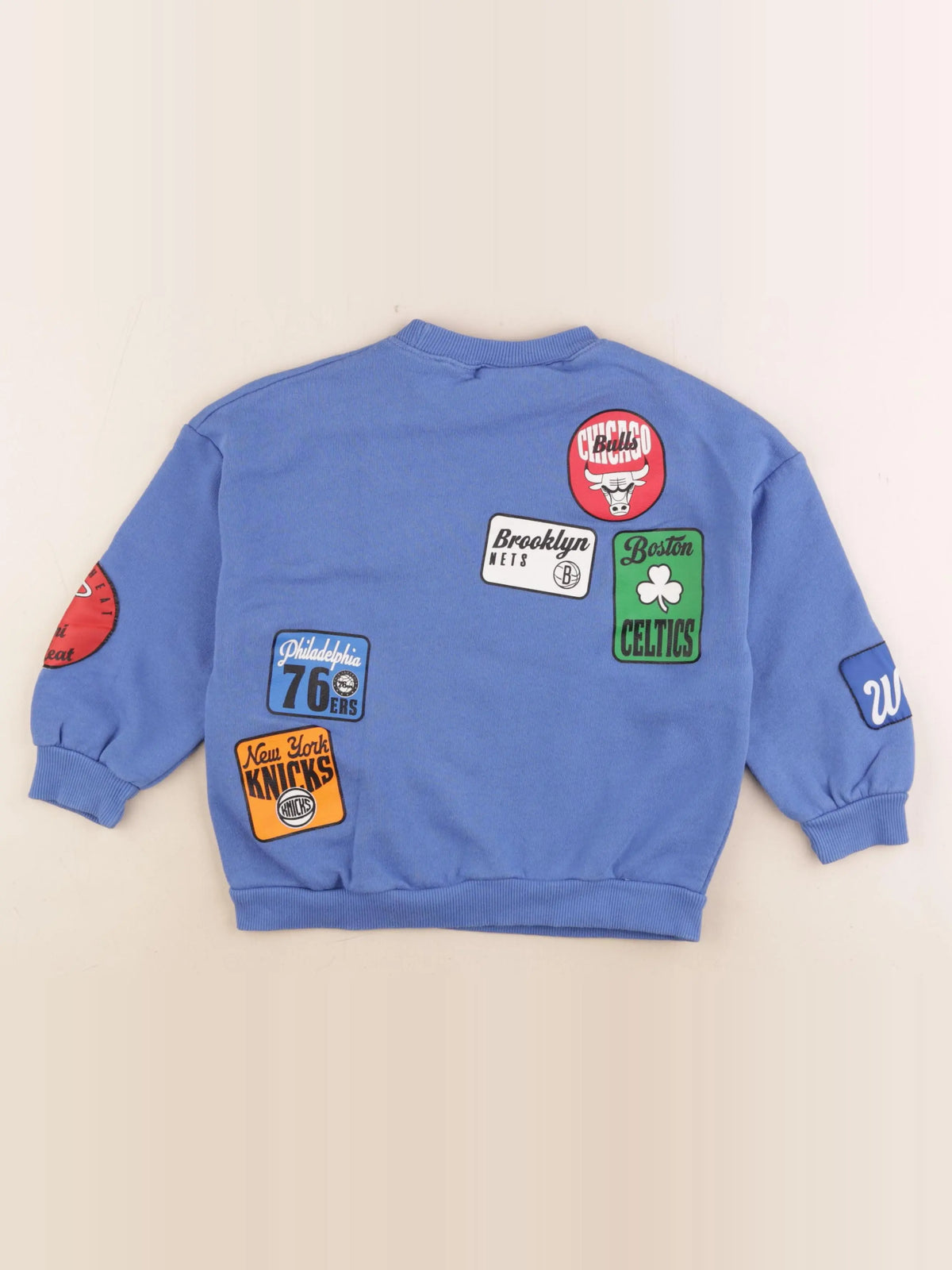 Zara - sweat imprimé au dos bleu - 4 ans