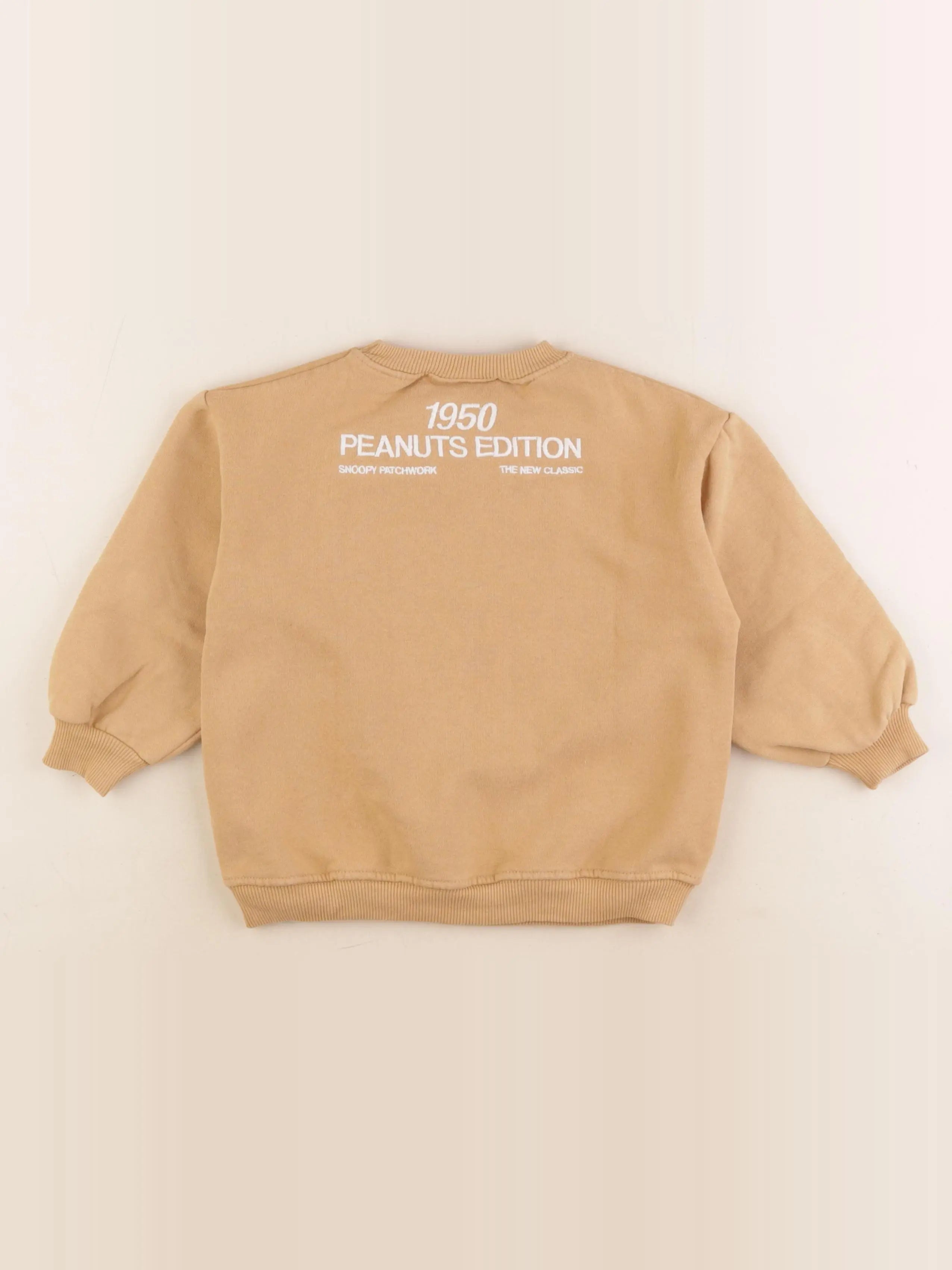 Zara - sweat imprimé au dos marron - 4 ans
