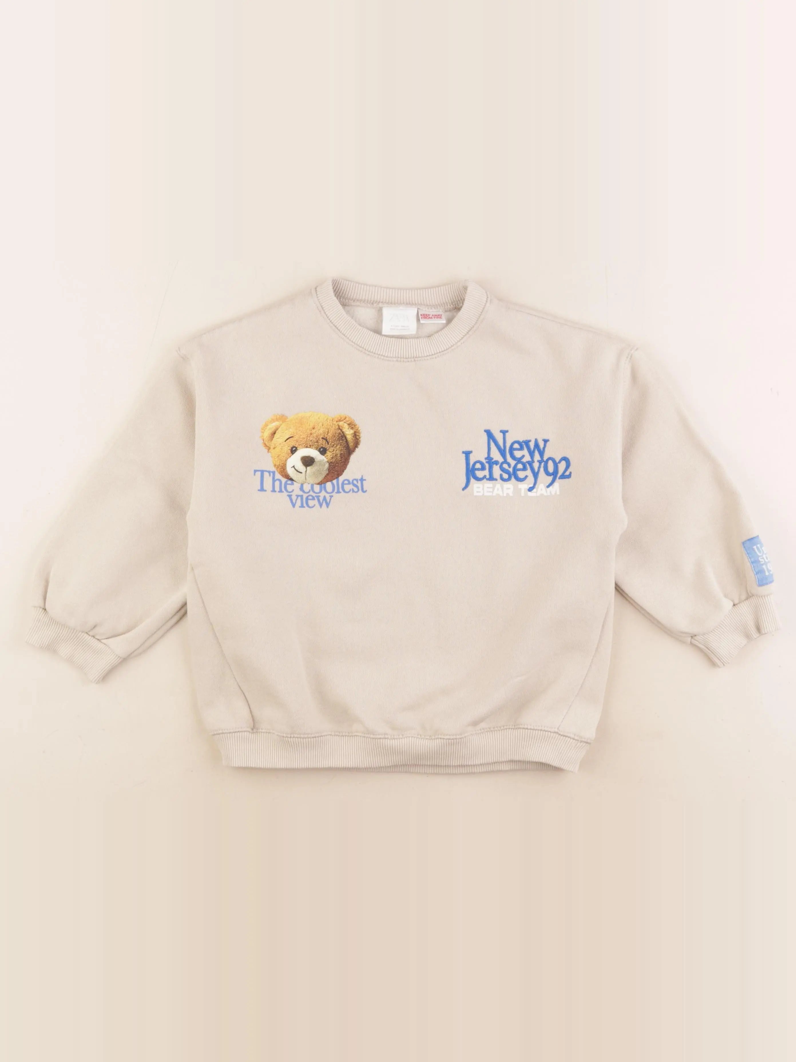 Zara - sweat beige - 4 ans