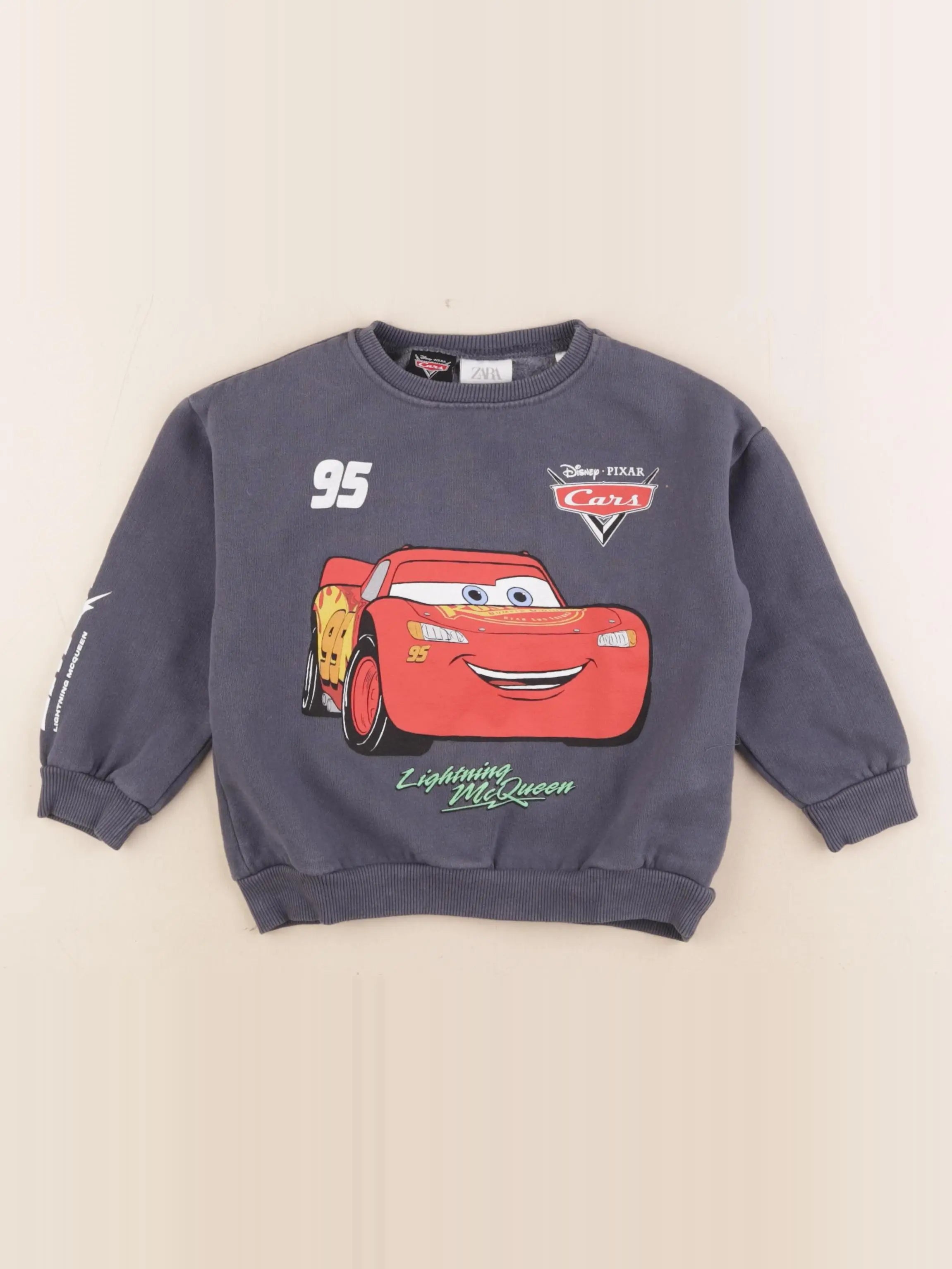 Zara - sweat imprimé au dos gris - 4 ans