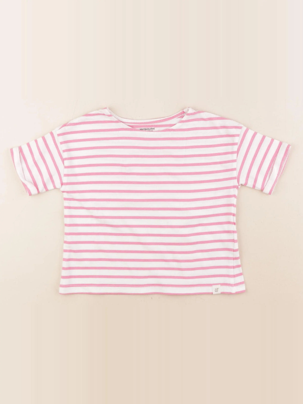 Vertbaudet - tee-shirt rose - 4 ans
