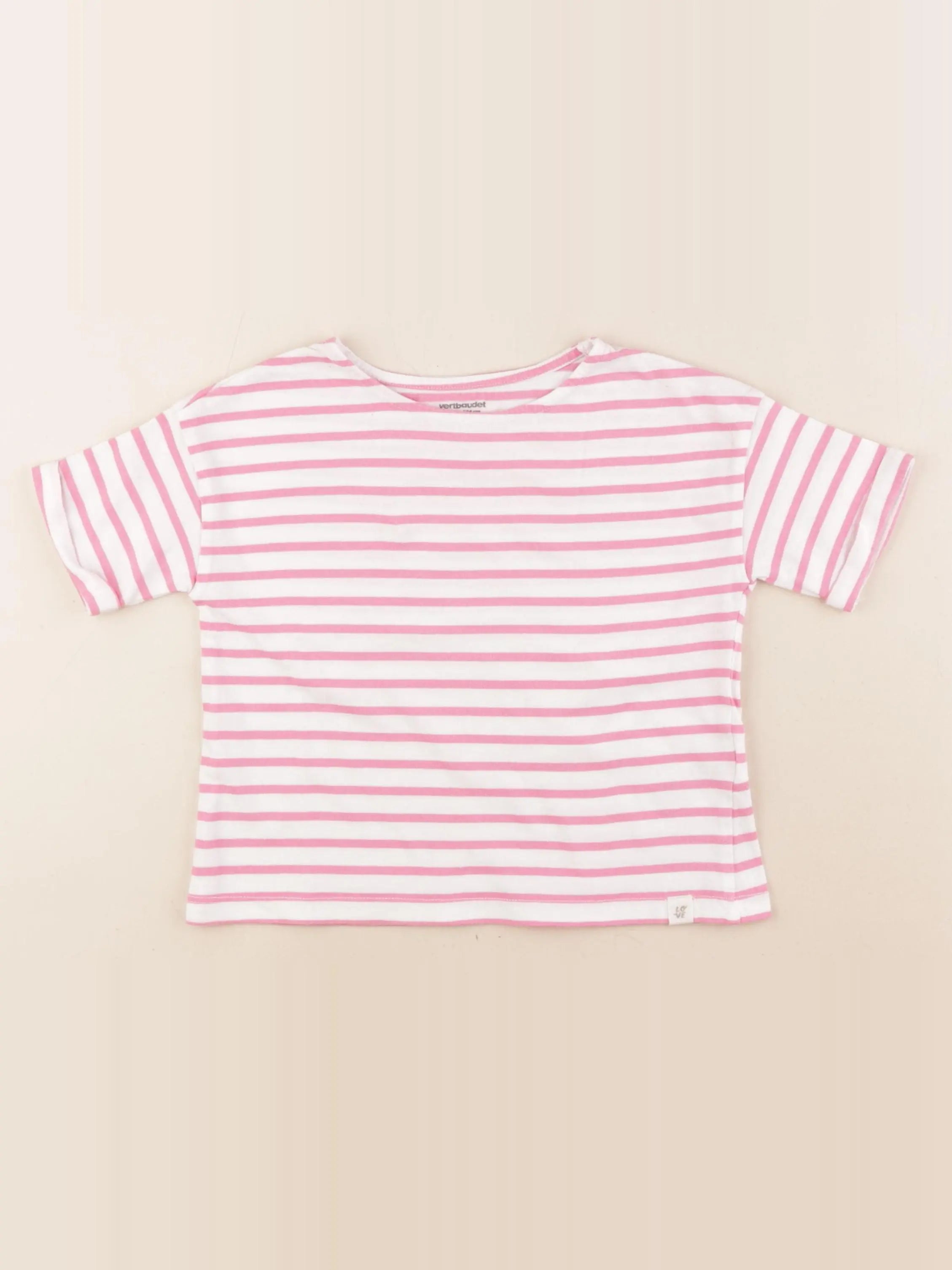 Vertbaudet - tee-shirt rose - 4 ans