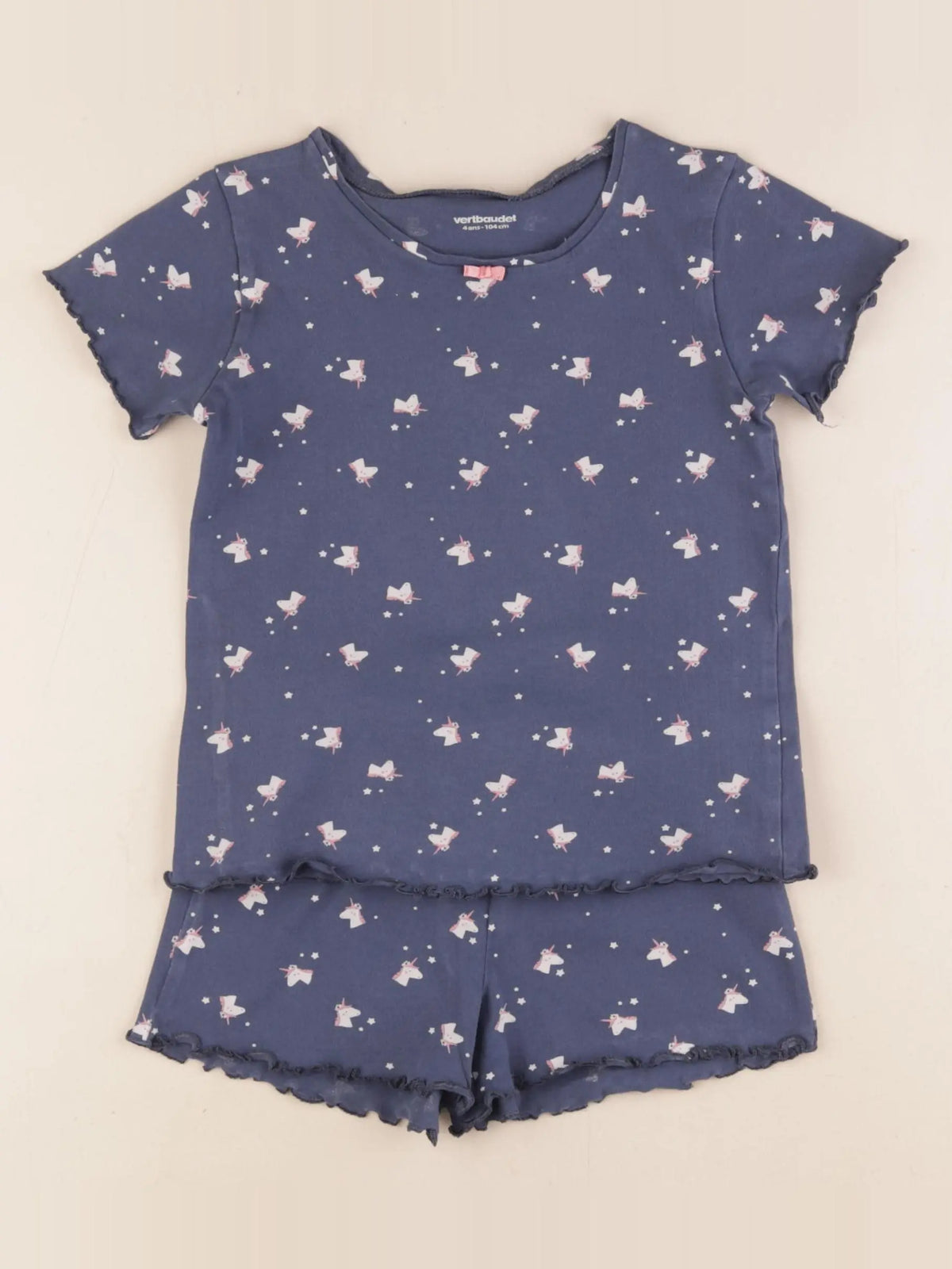 Vertbaudet - pyjama coton bleu - 4 ans