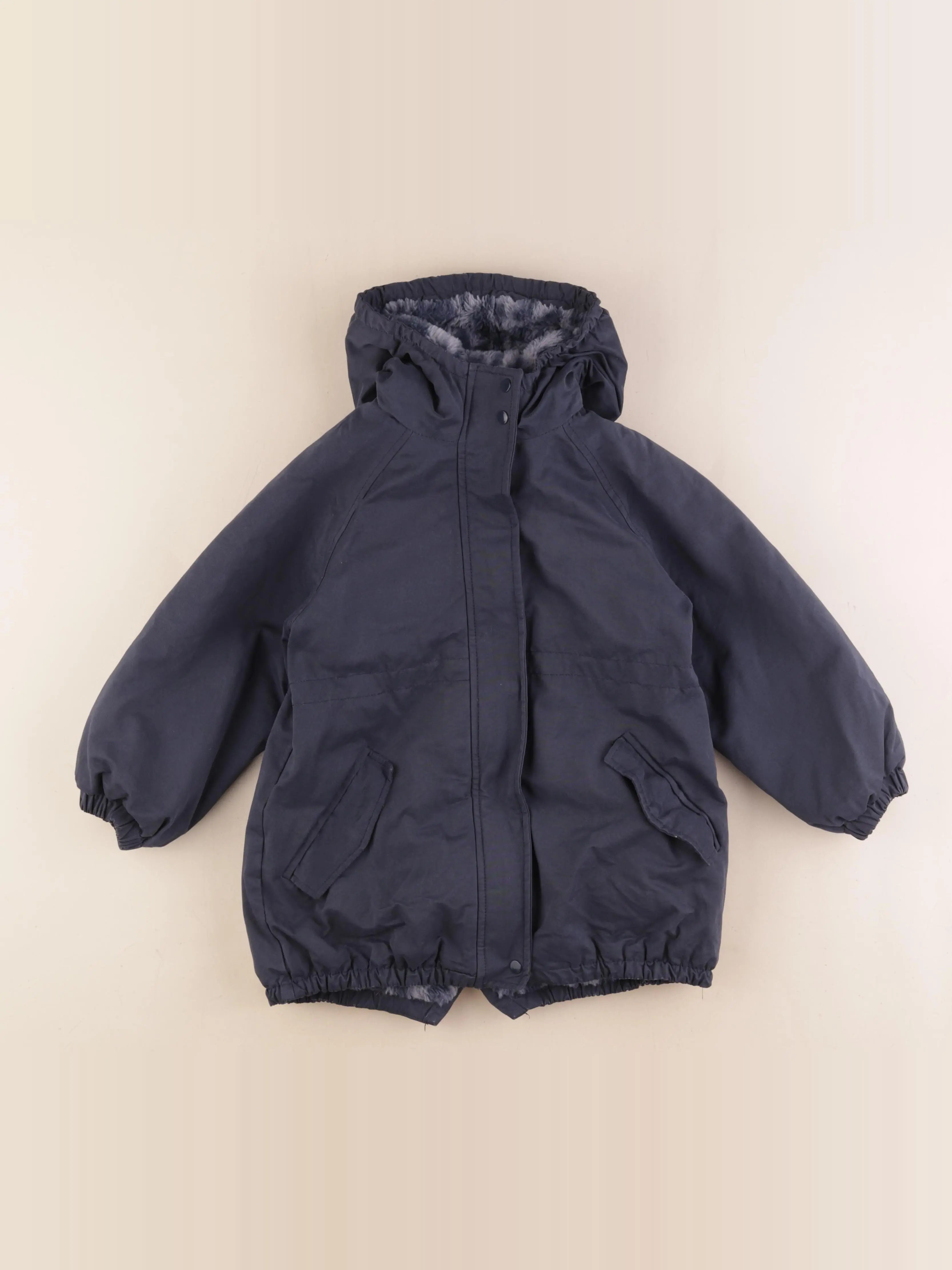 Vertbaudet - parka bleu - 7 ans