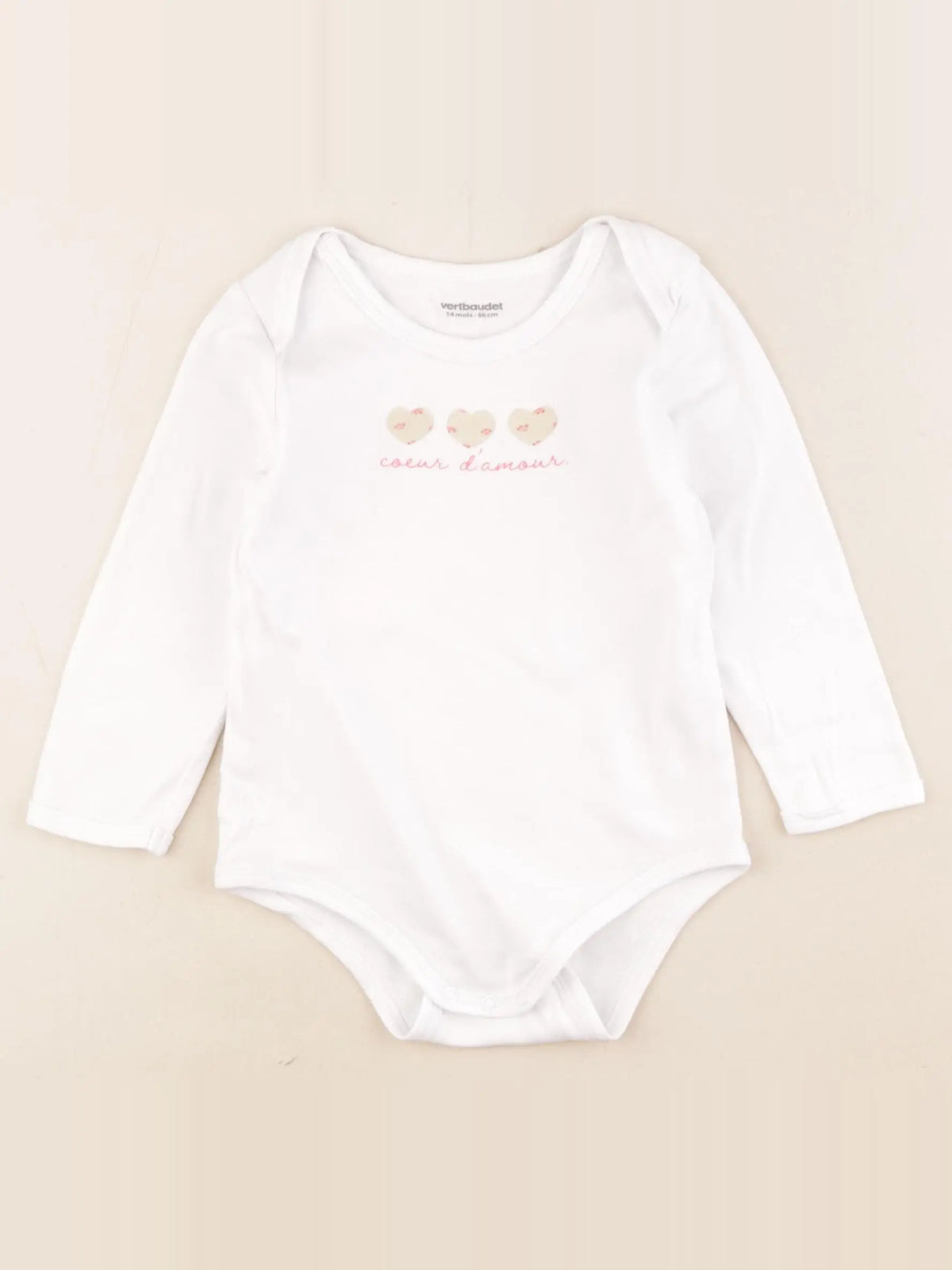 Vertbaudet - body blanc - 24 mois