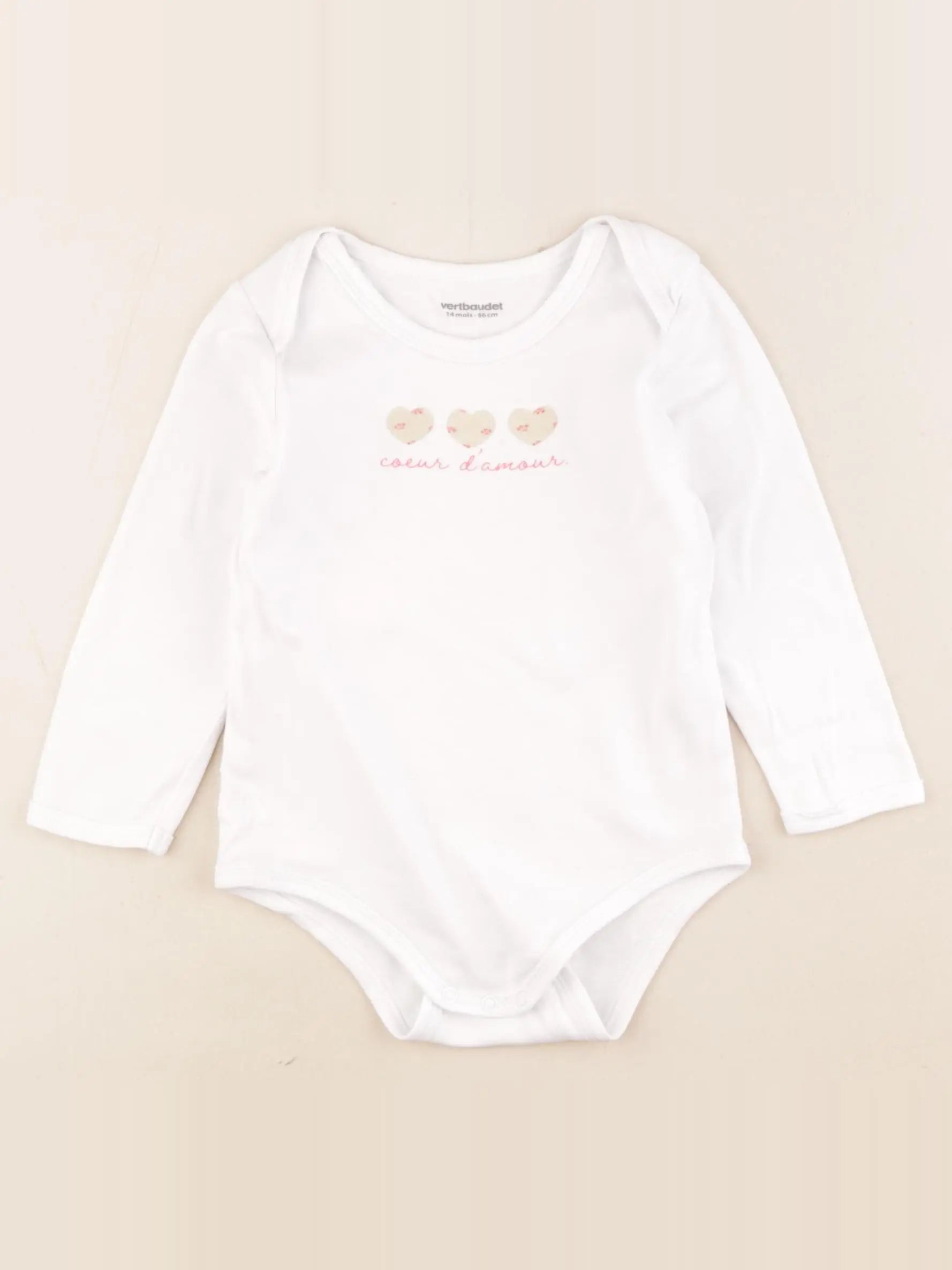 Vertbaudet - body blanc - 24 mois