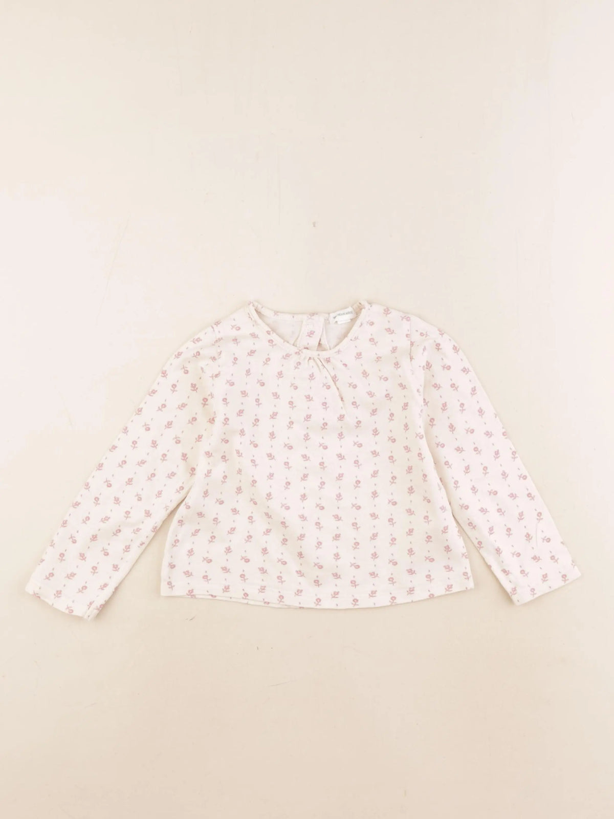 Vertbaudet - tee-shirt beige - 24 mois